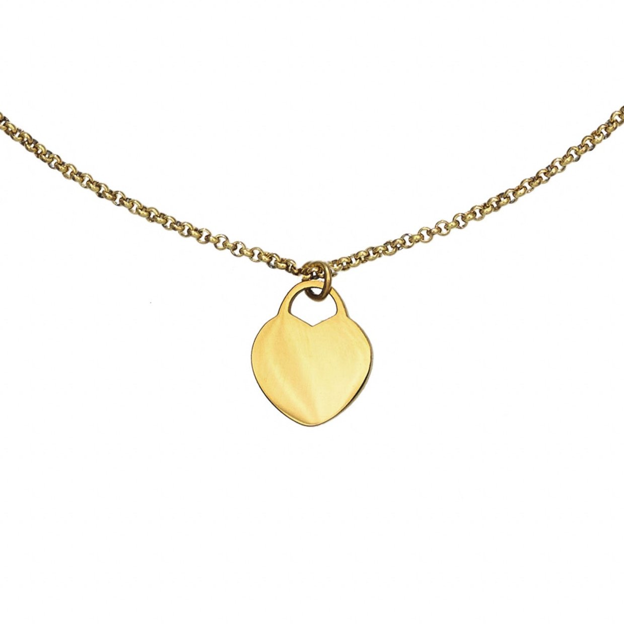 Waterproof Simple Gold Heart Necklace (Get it engraved!)