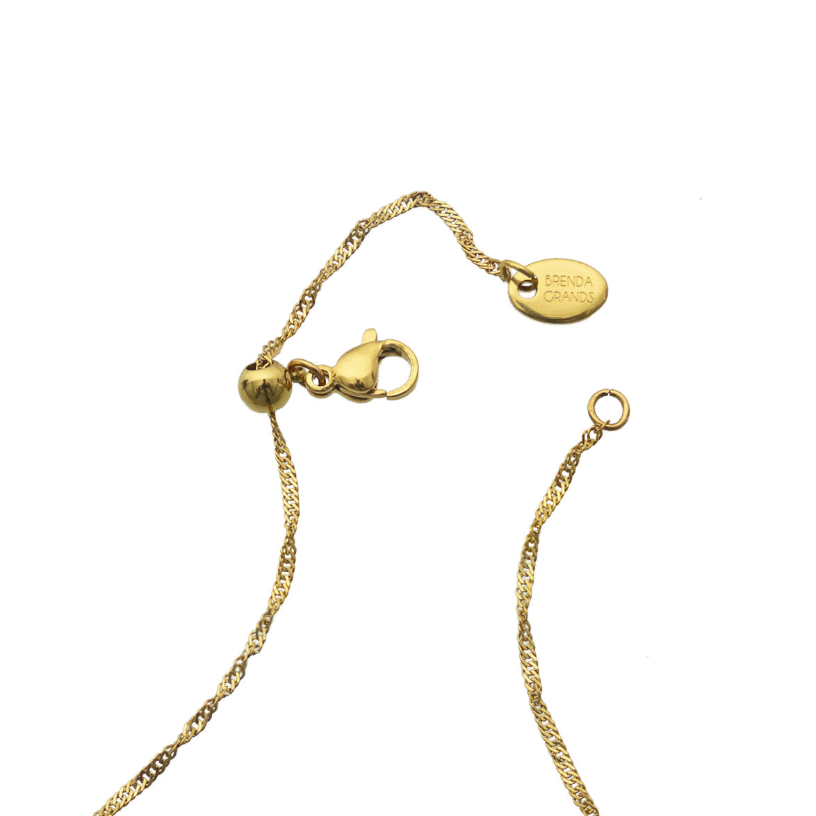 Waterproof Gold Initial Bar Pendant Necklace