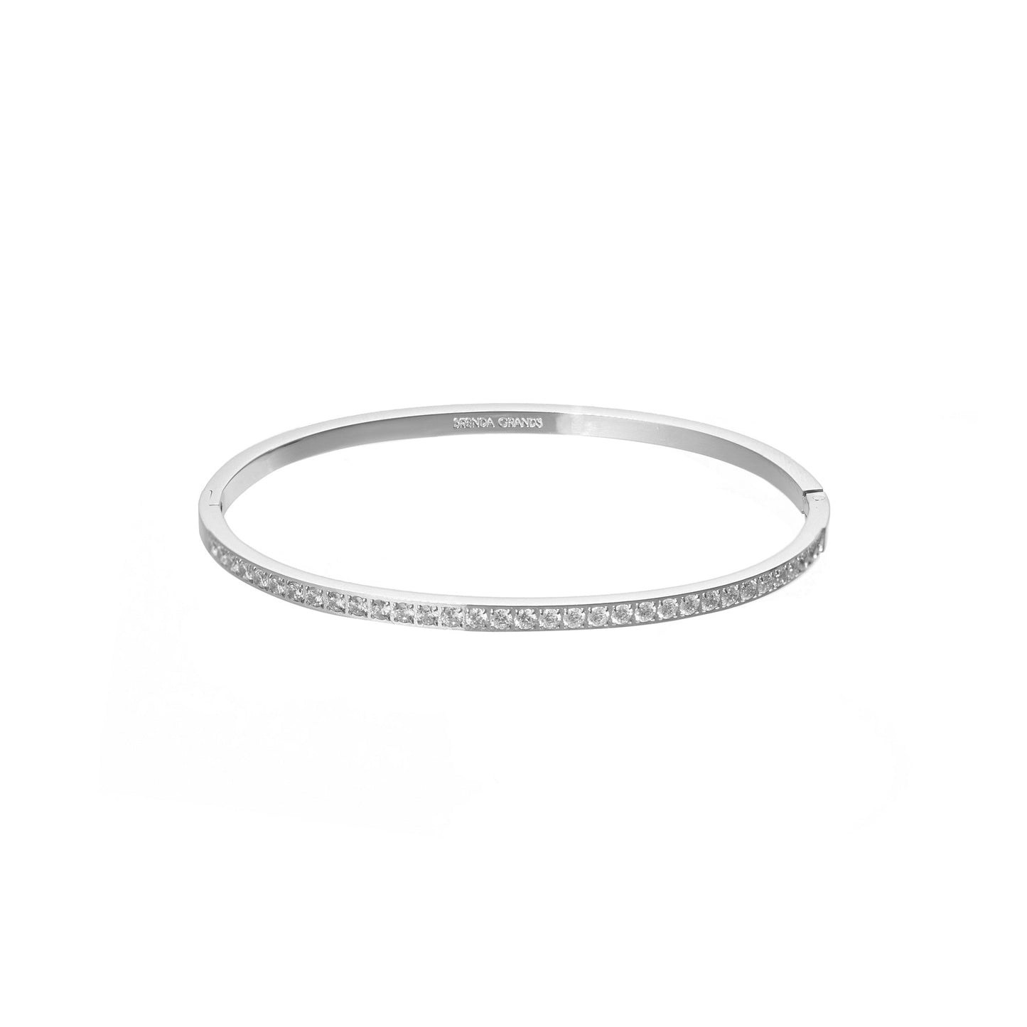Diamonds Dainty Bangle, Silver