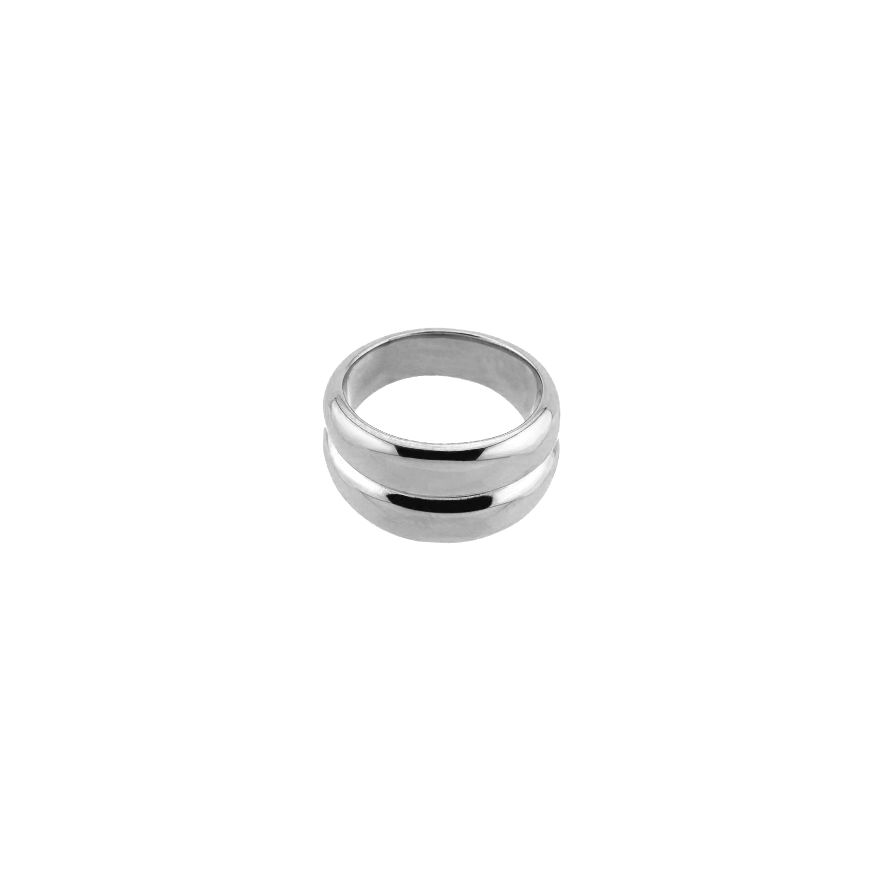 Waterproof Silver Twin Ring