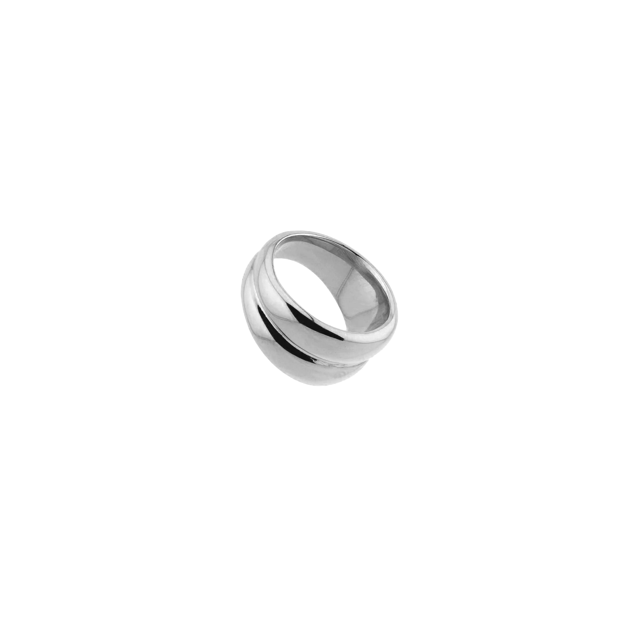 Waterproof Silver Twin Ring