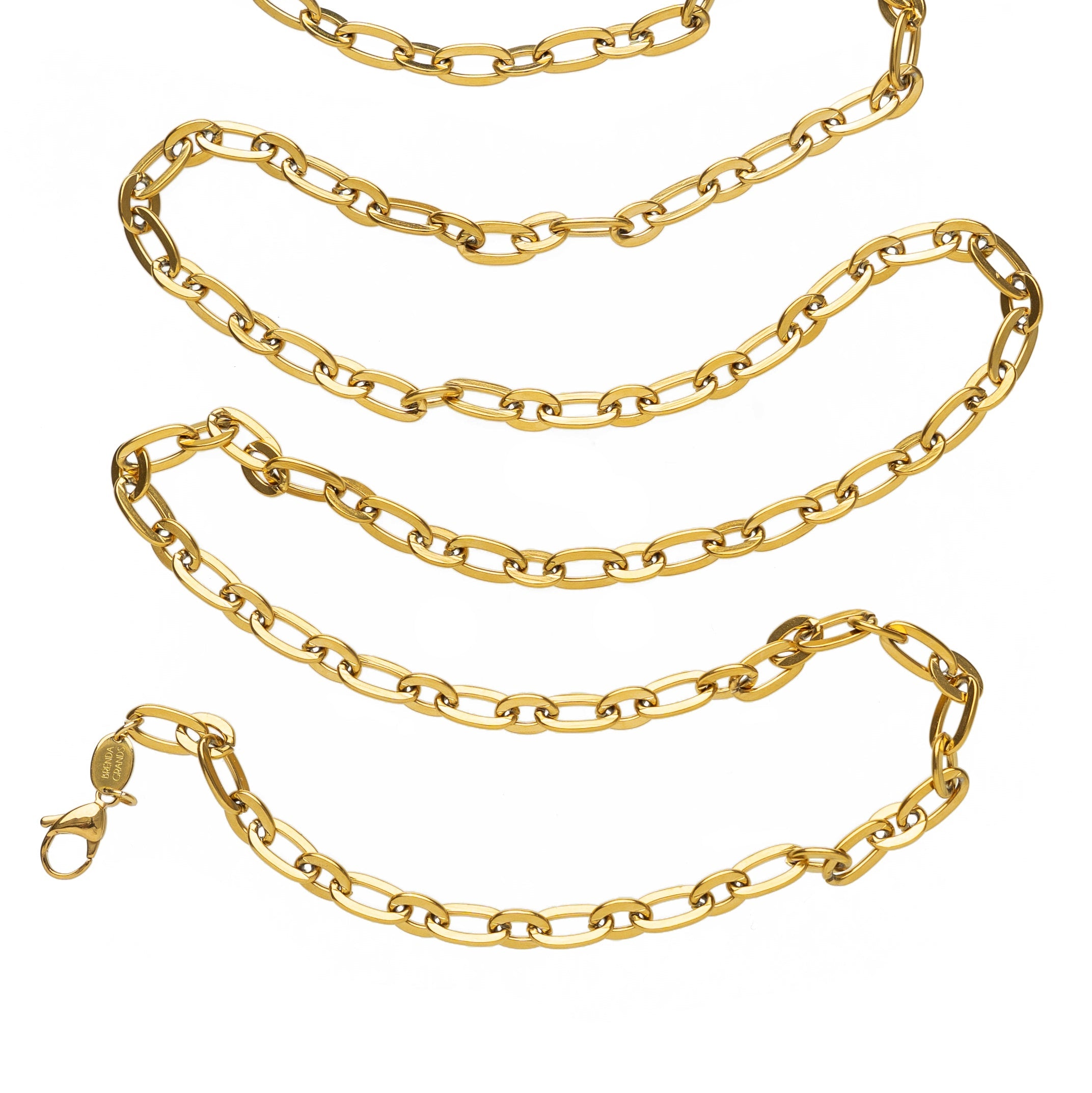 Waterproof Gold Statement Adjustable PUFFY Heart Necklace