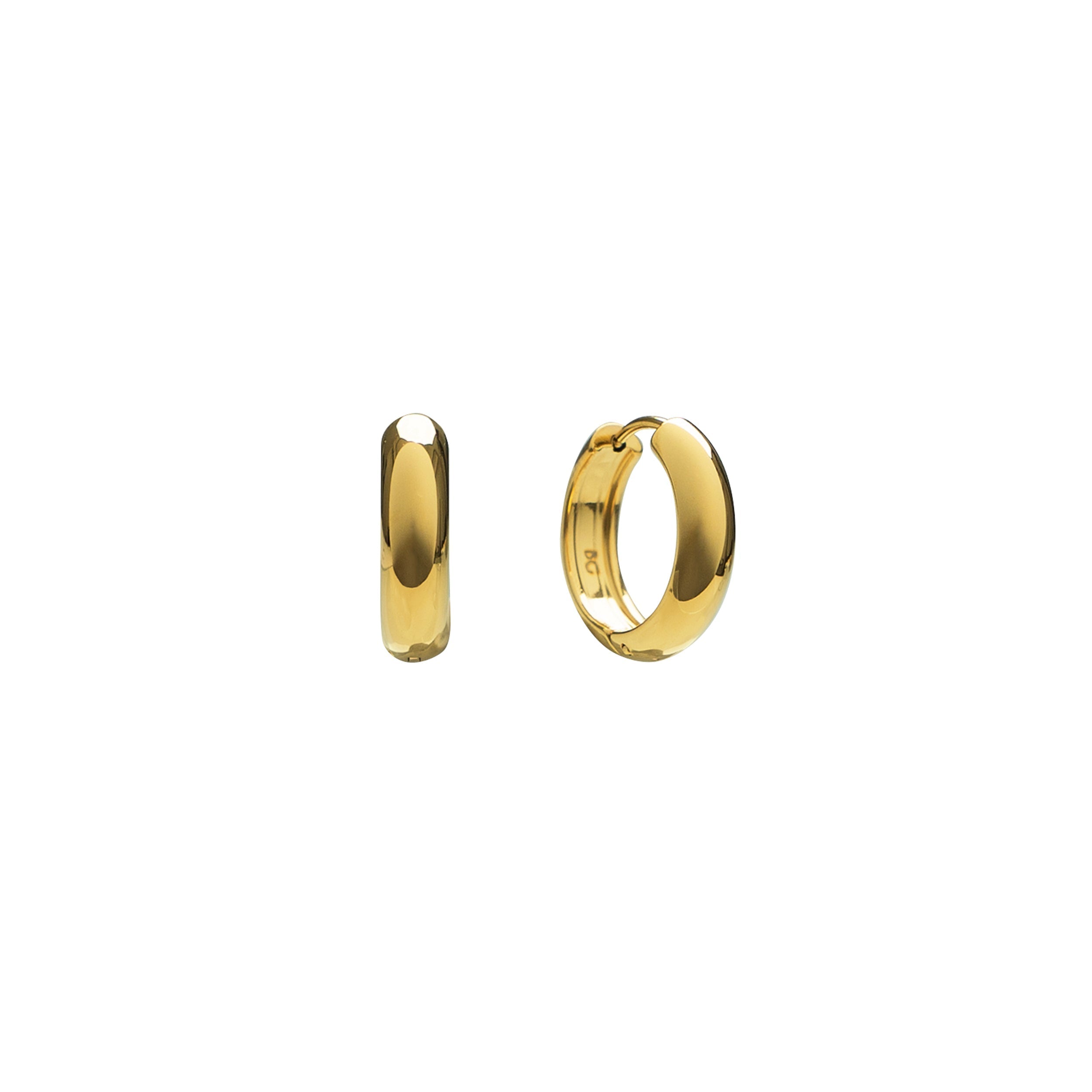 Waterproof 19mm Everyday Gold Hoops