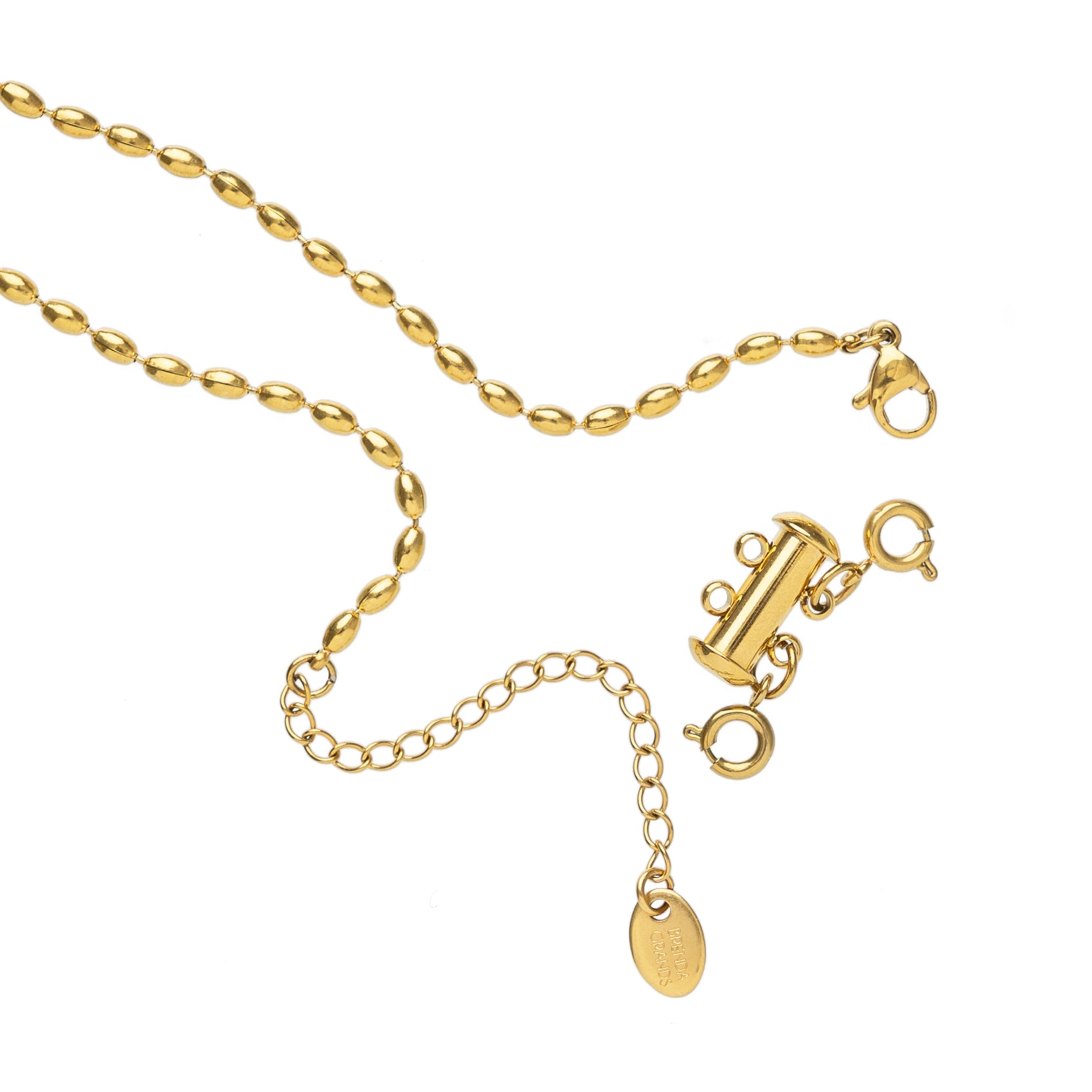 Waterproof Gold Scalloped Pearl Pendant Necklace