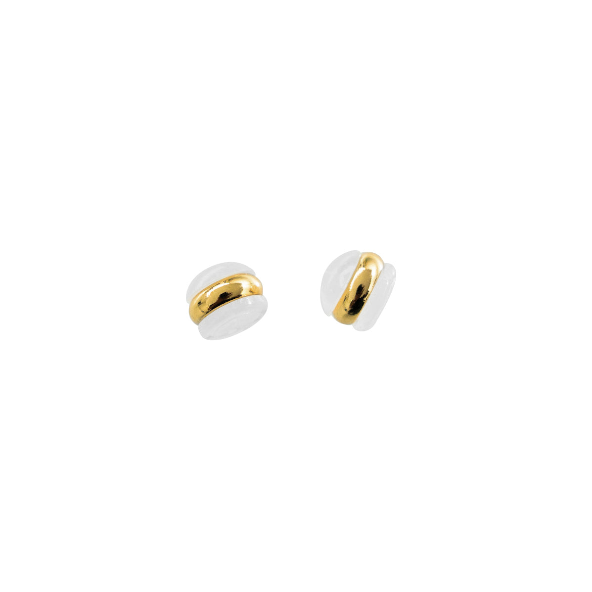 Round Silicone Earring Backs, Gold