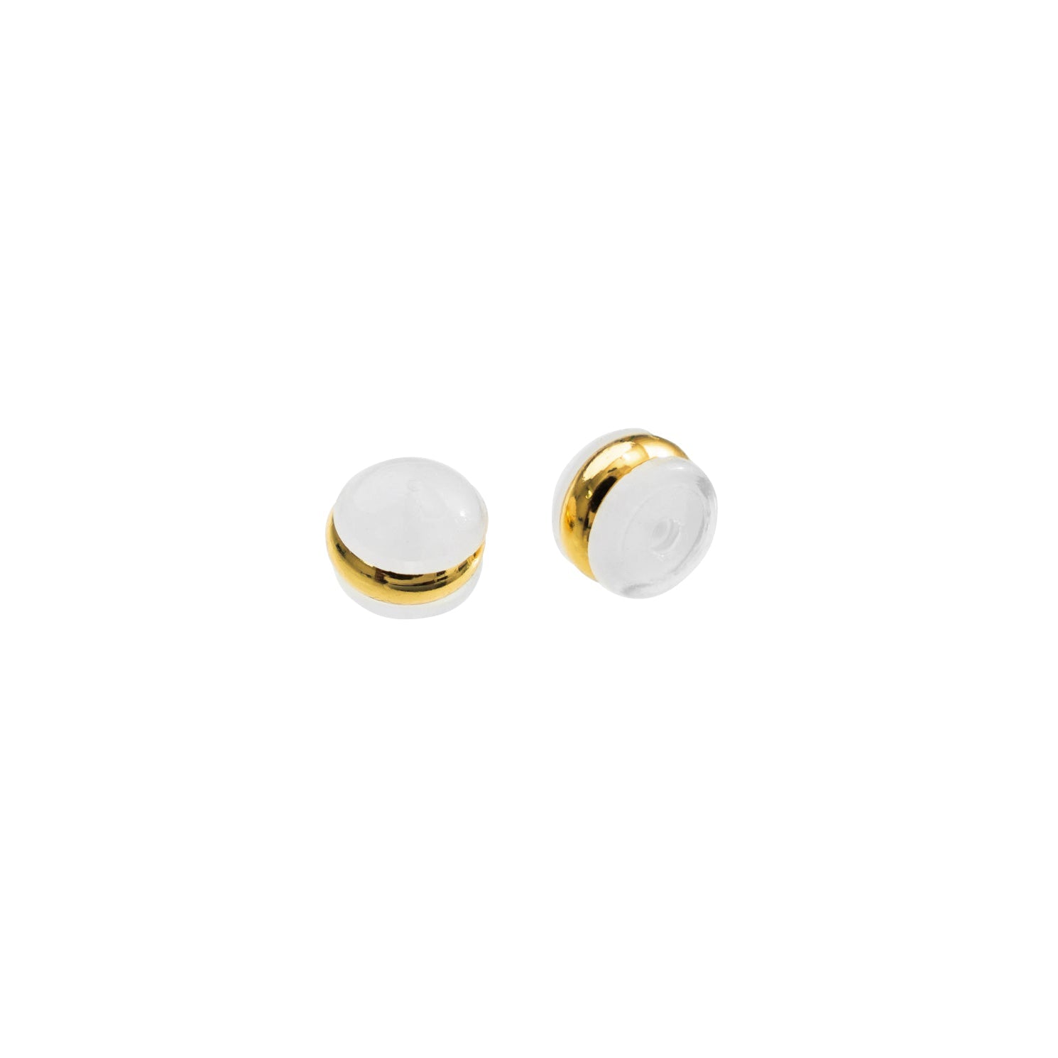 Round Silicone Earring Backs, Gold