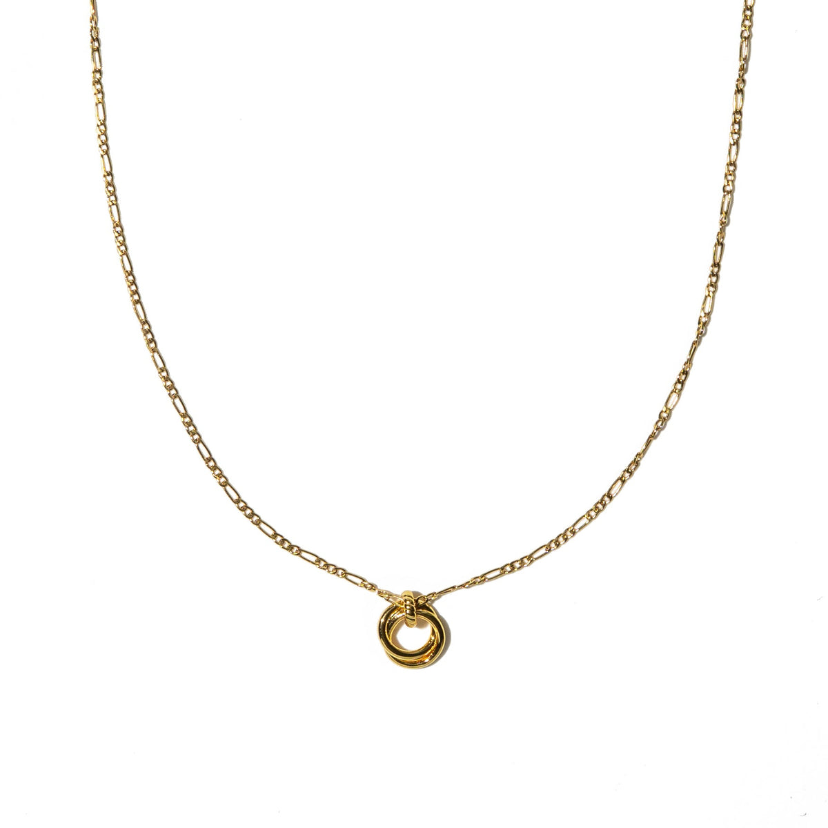 18k Gold Looped Duo Necklace