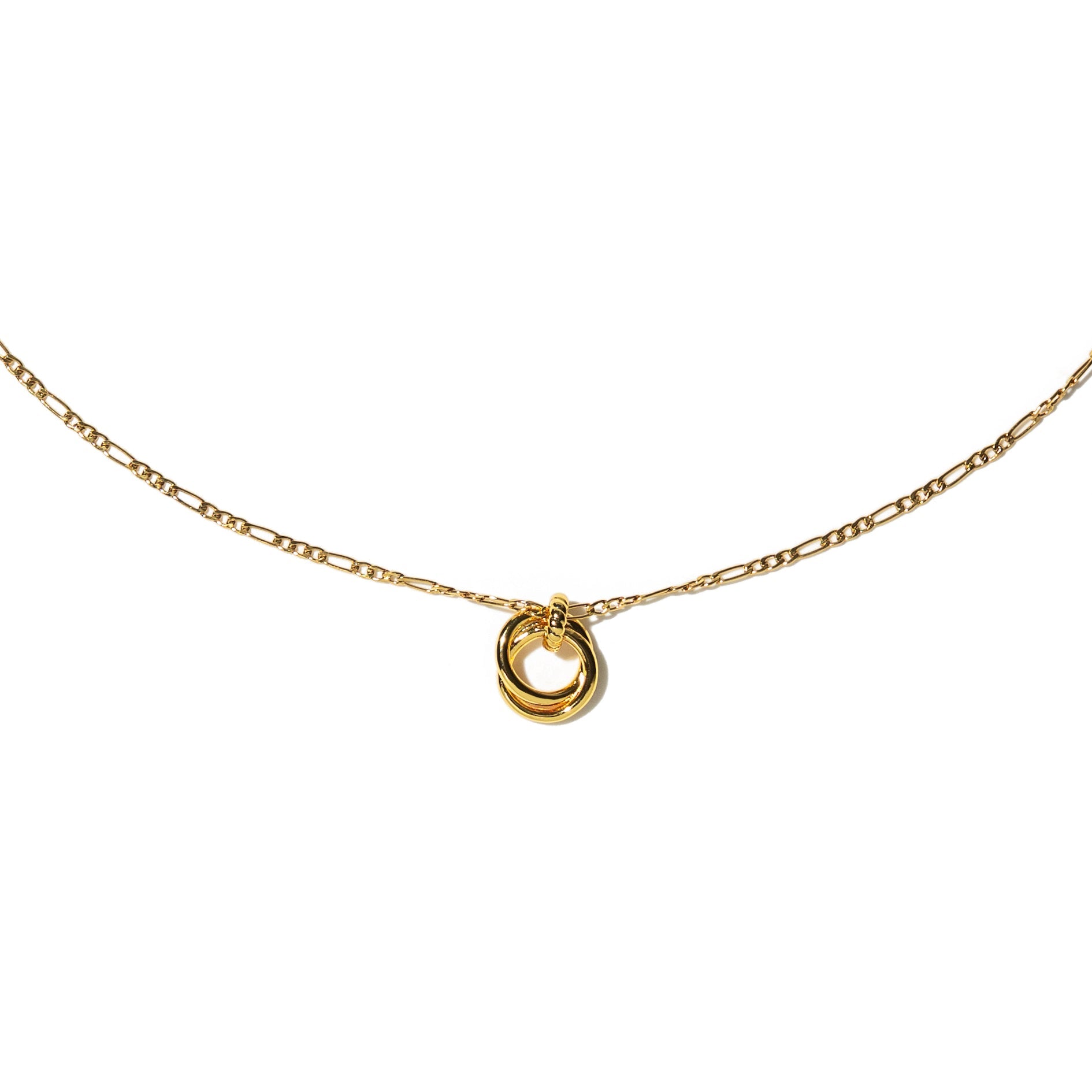 18k Gold Looped Duo Necklace