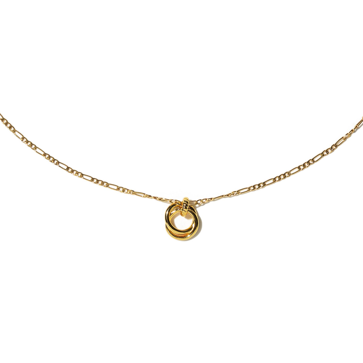 18k Gold Looped Duo Necklace