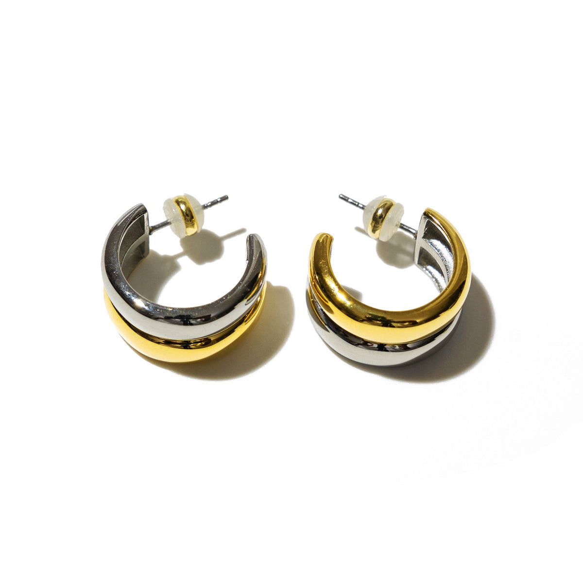Waterproof Twin Two-Tone Hoops