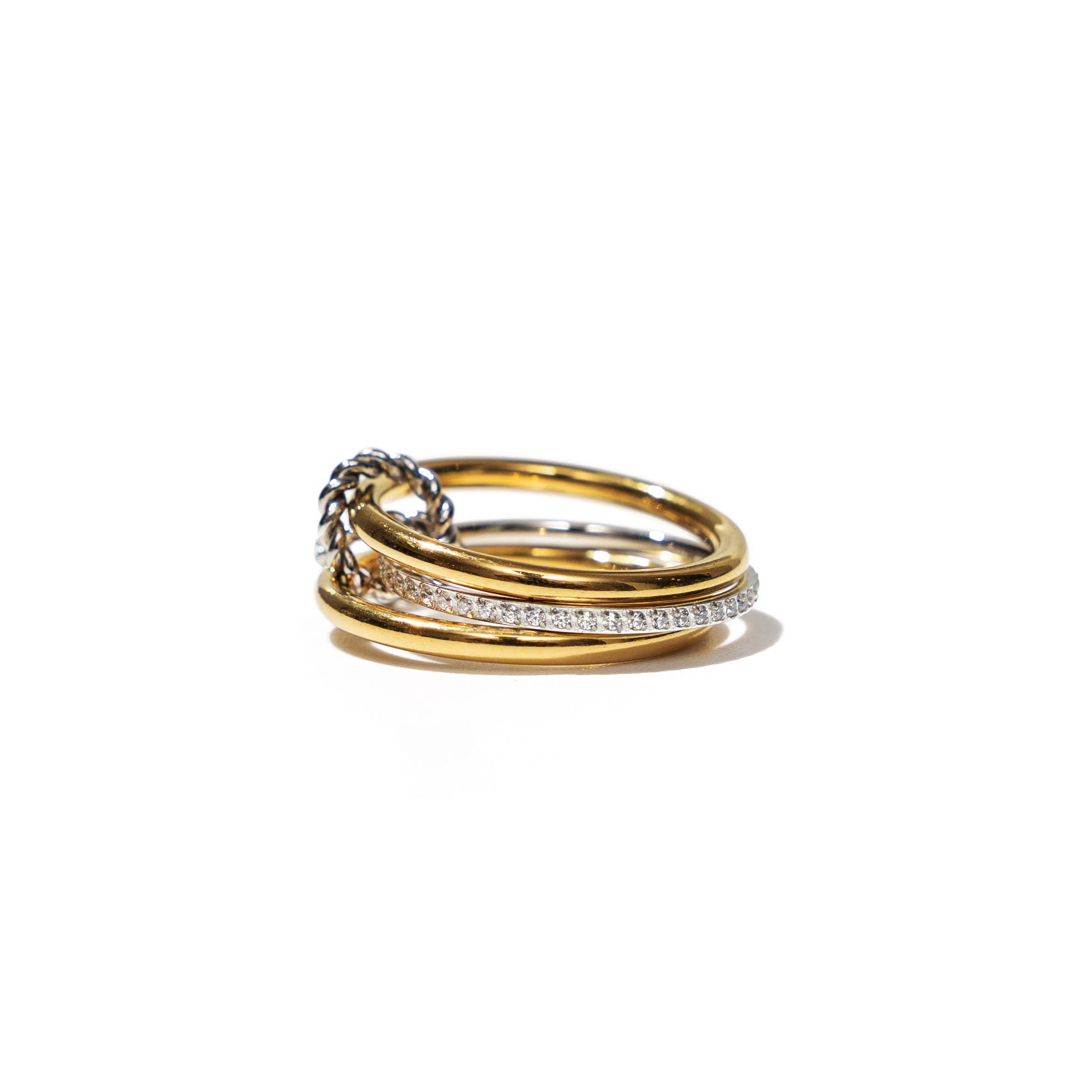 Waterproof Triple Band Two-Tone Ring