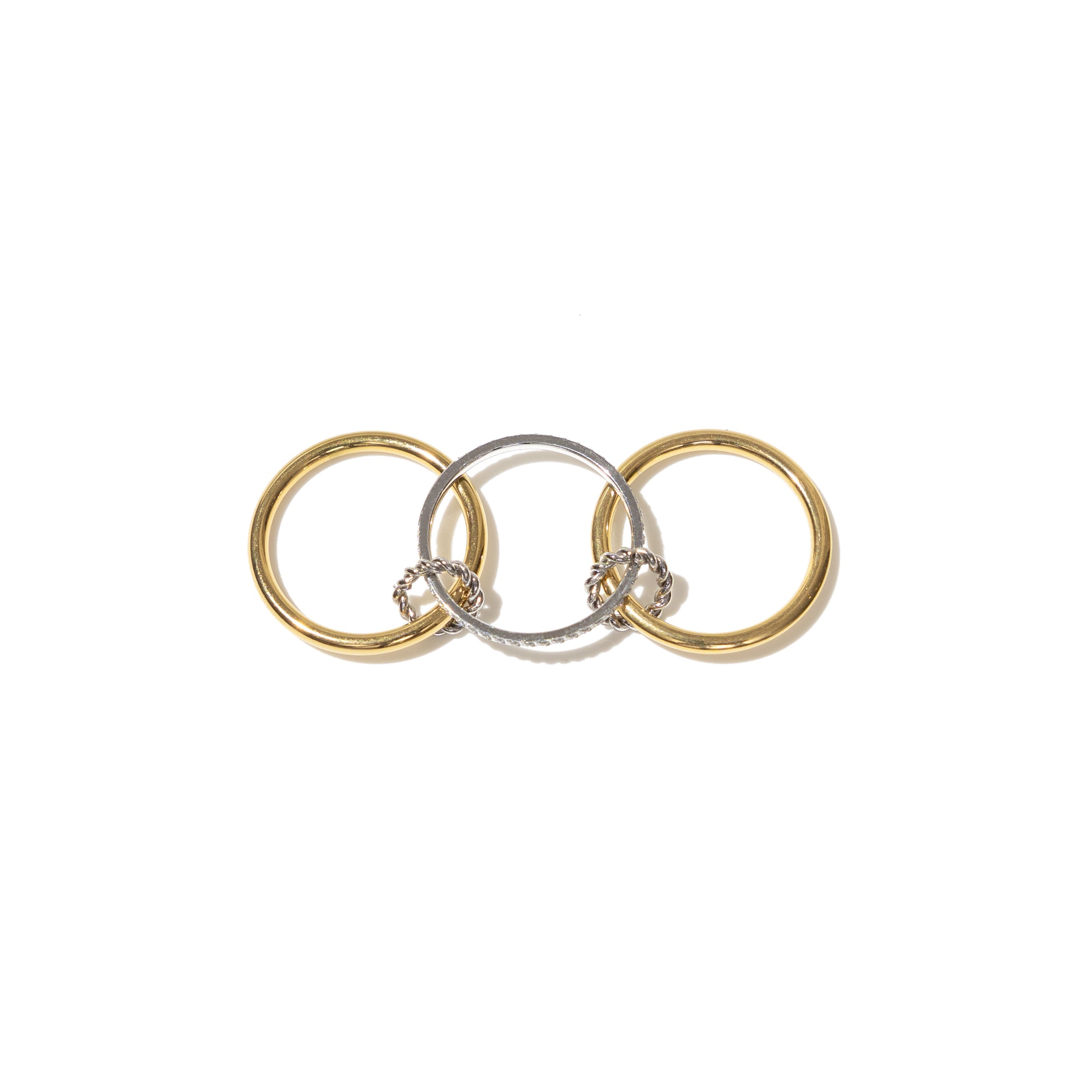 Waterproof Triple Band Two-Tone Ring