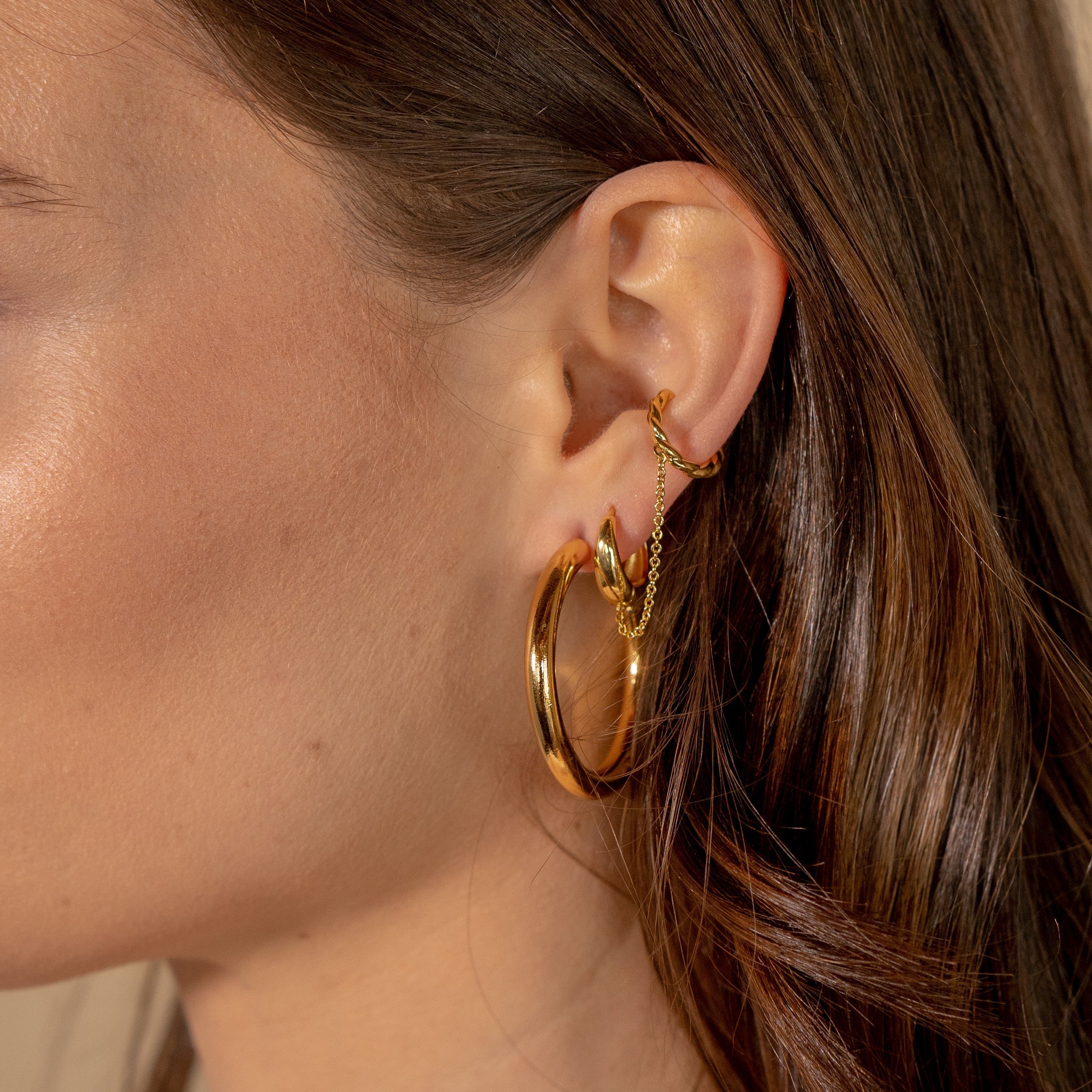 Chunky Tube Hoops Medium