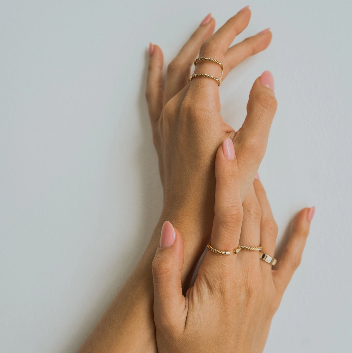 Waterproof Gold Twisted Mini Ring