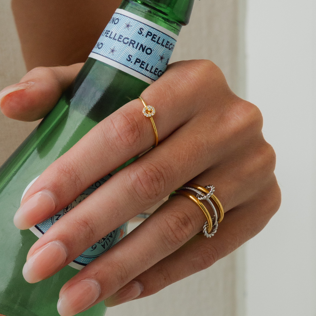 Waterproof Triple Band Two-Tone Ring