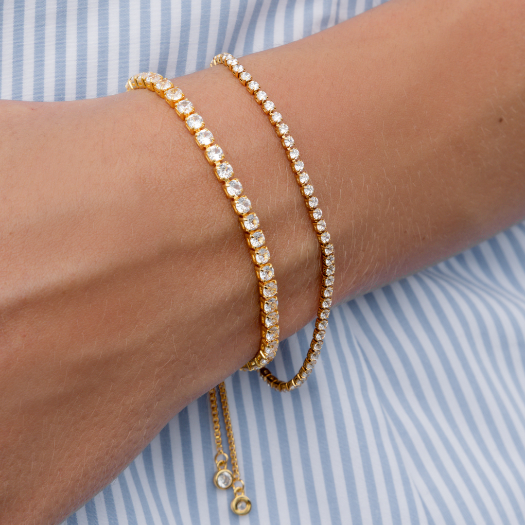 Waterproof 2mm Diamond Tennis Bracelet
