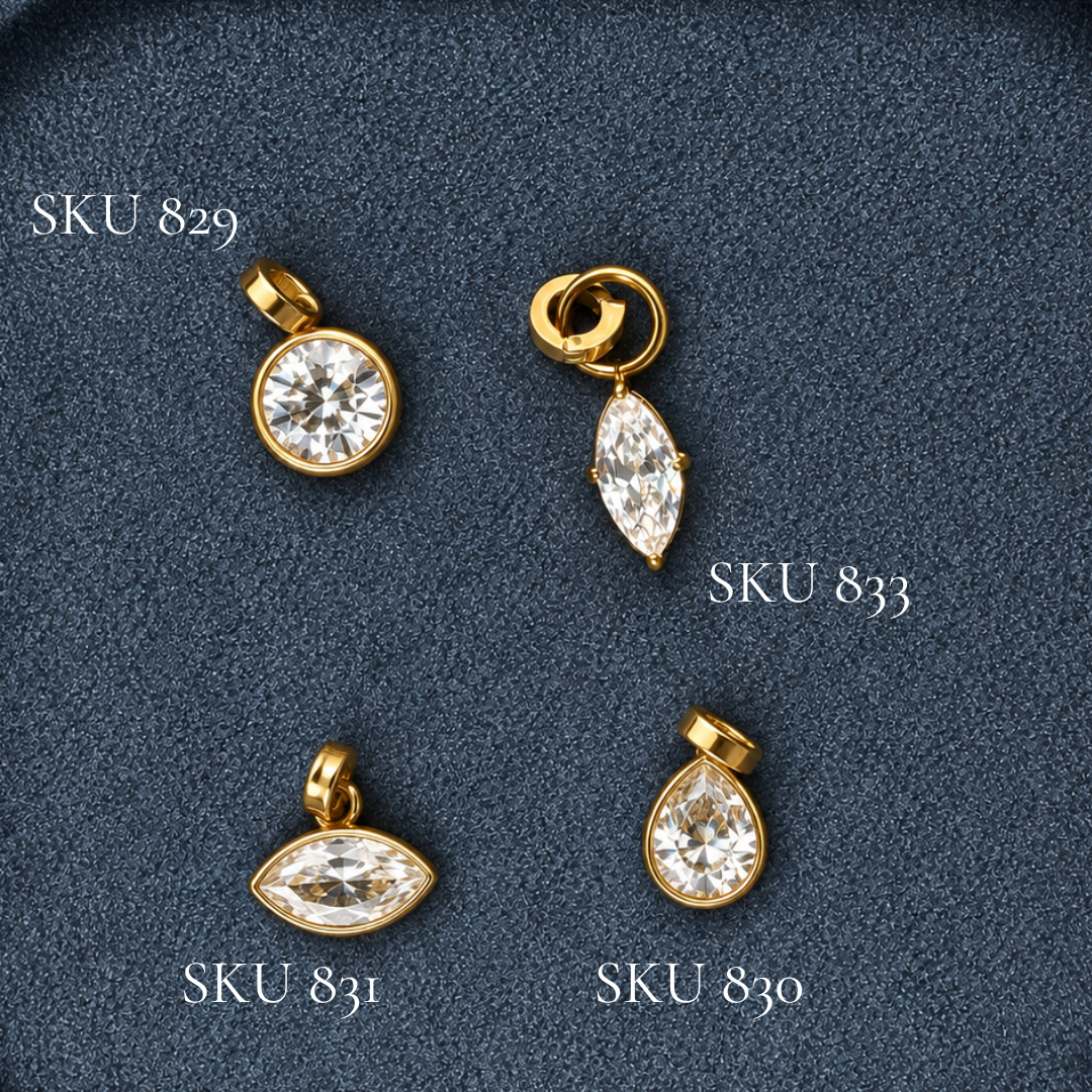 Pear Crystal Charm
