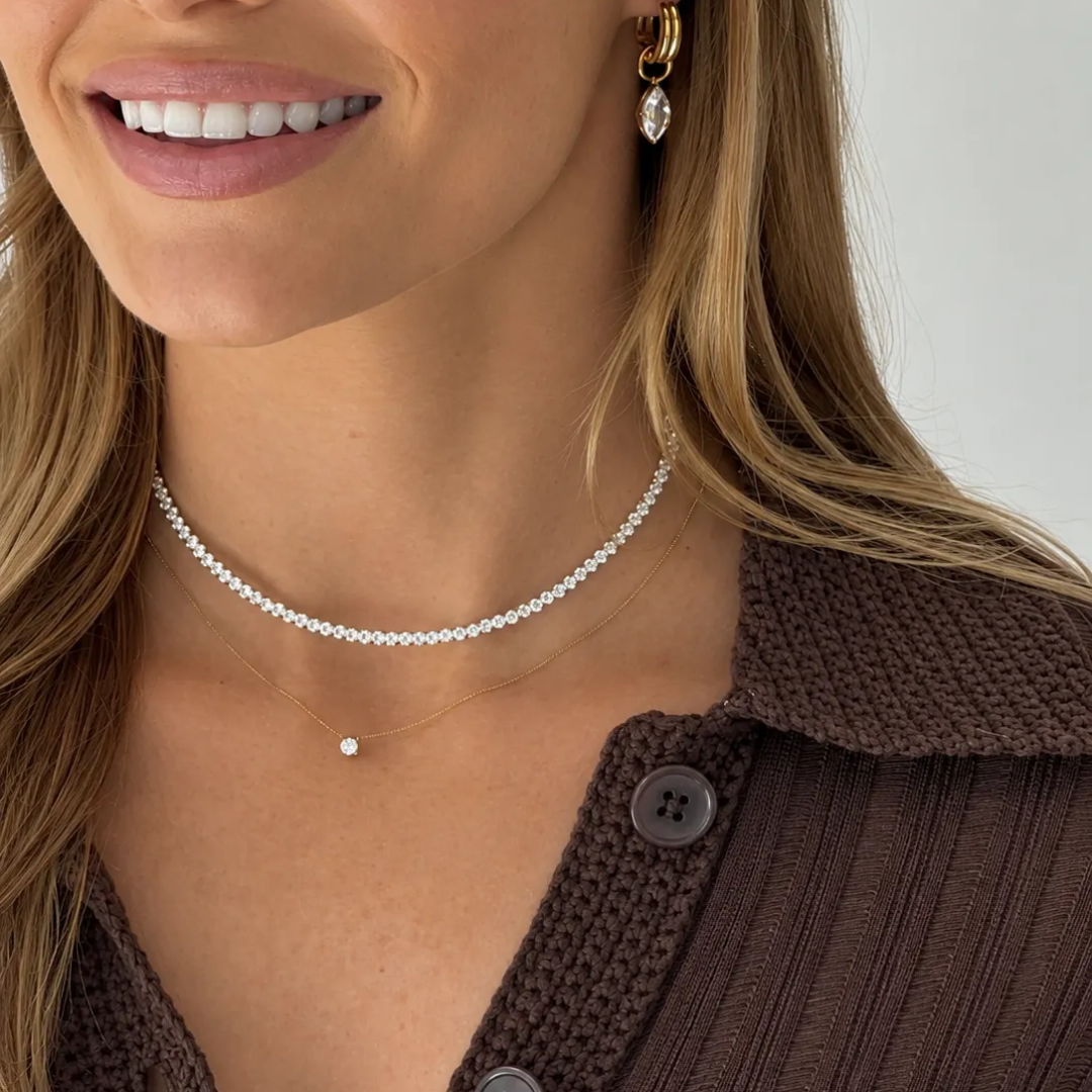 Tennis Necklace Wrap