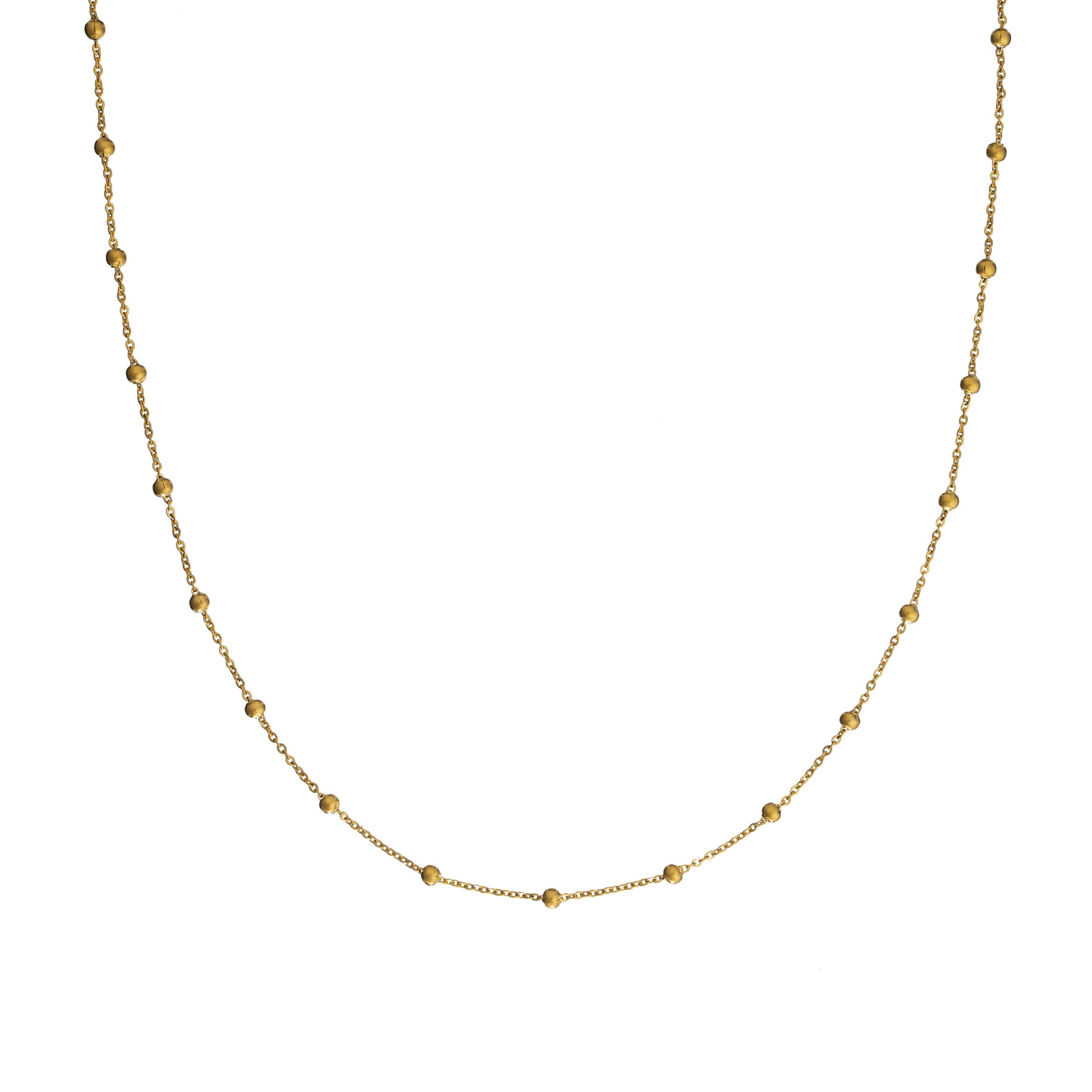 Waterproof Dotted Gold Necklace Chain