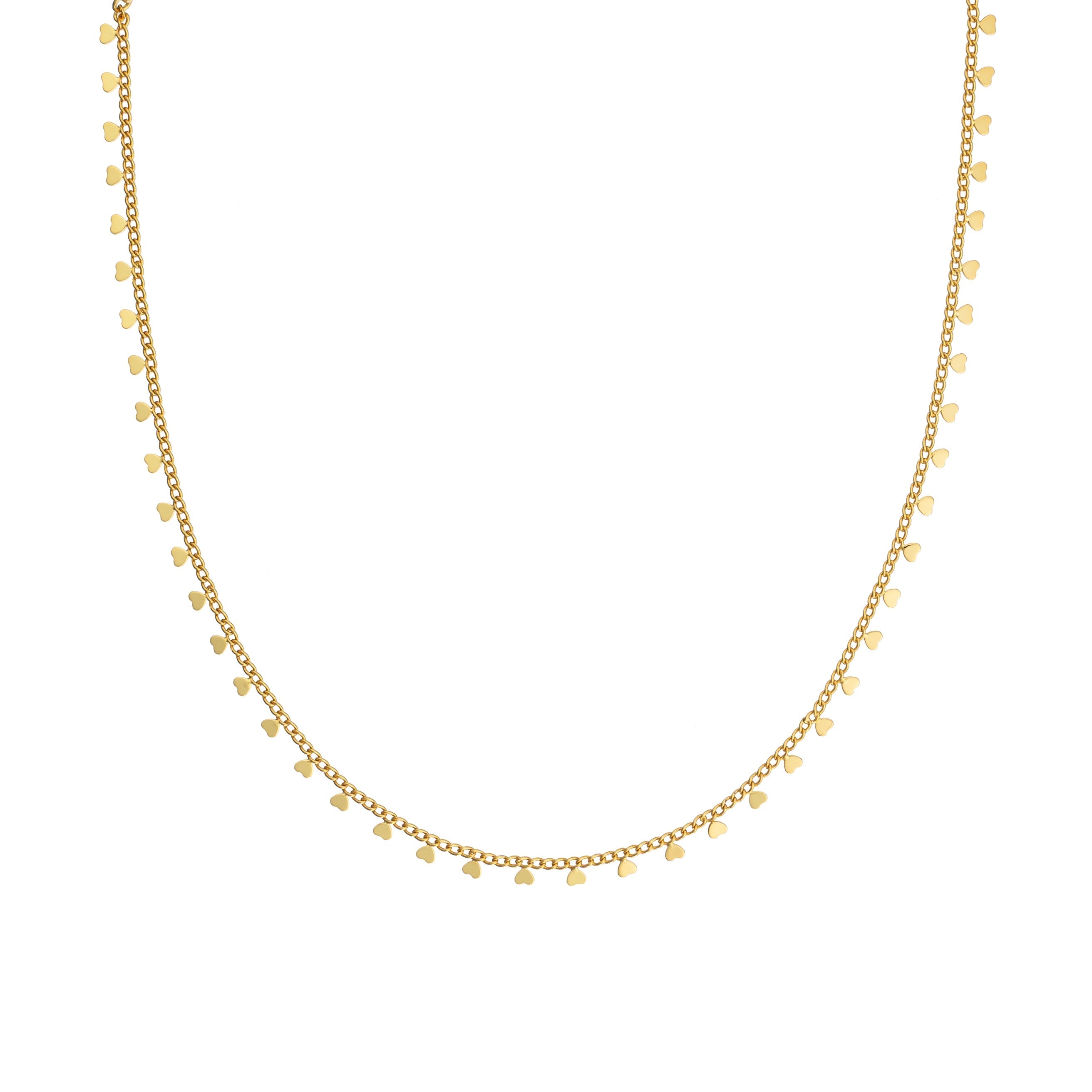 18K Gold Lined Heart Choker