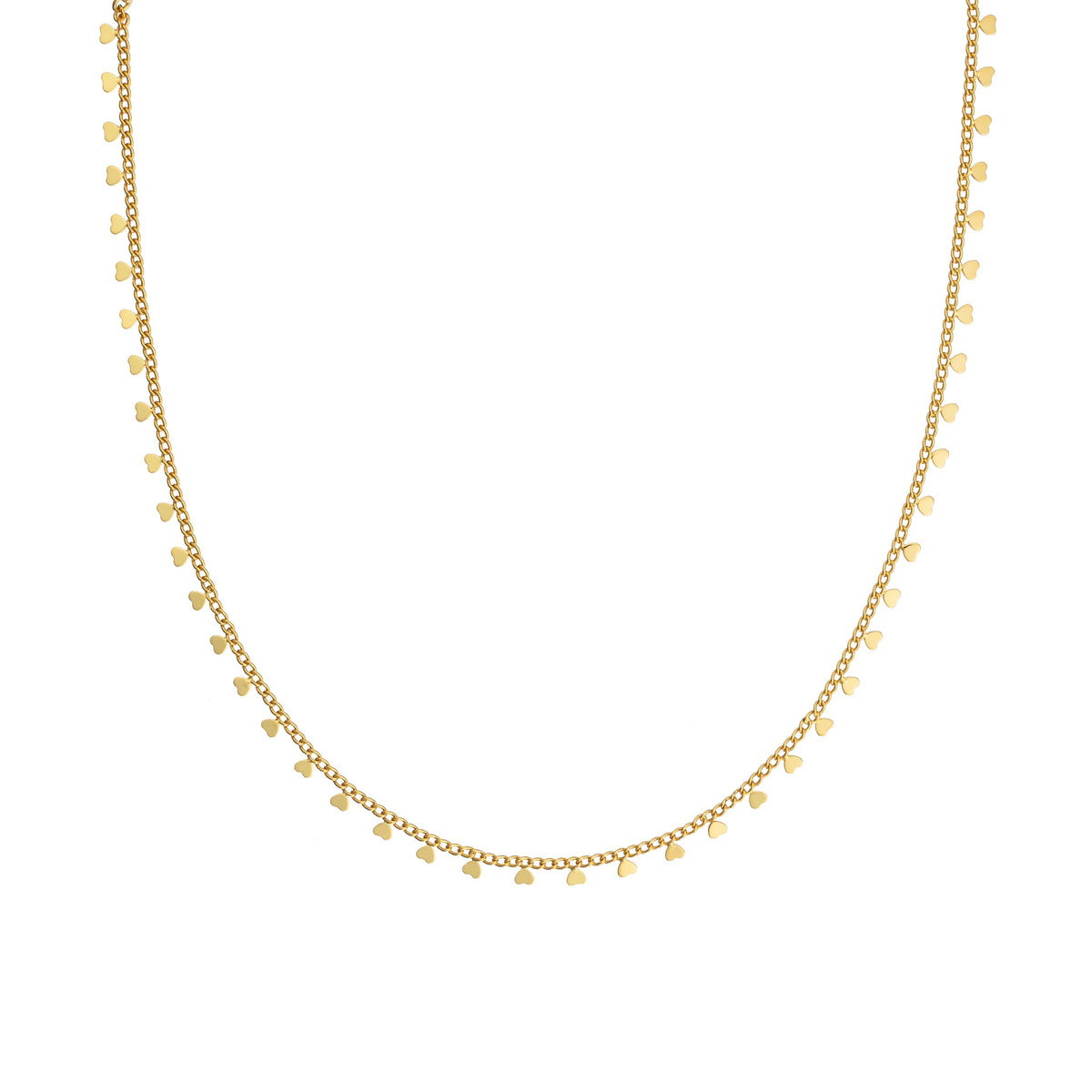 18K Gold Lined Heart Choker