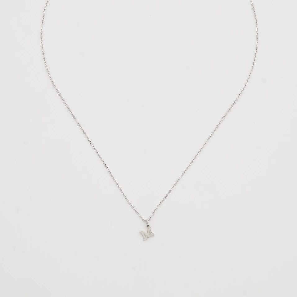 Dainty love initial Silver