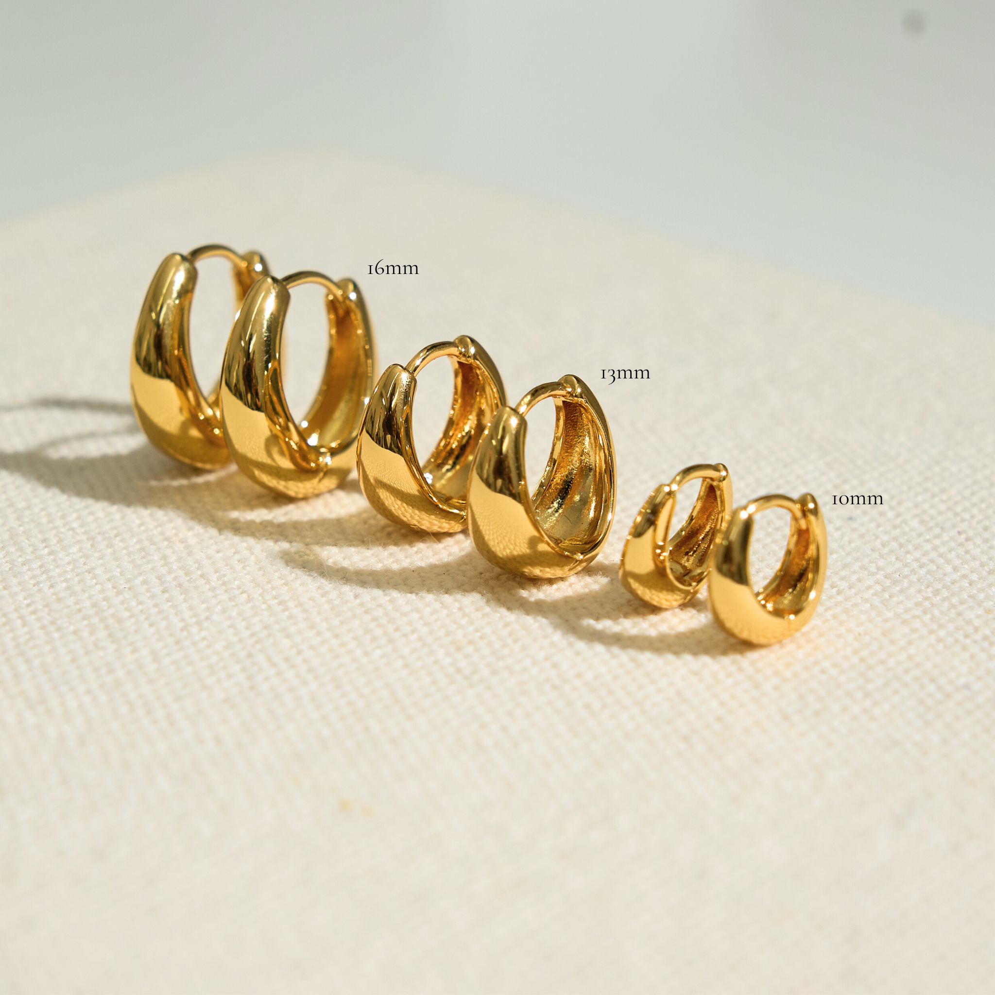 18K Gold 16mm Zenith Hoops