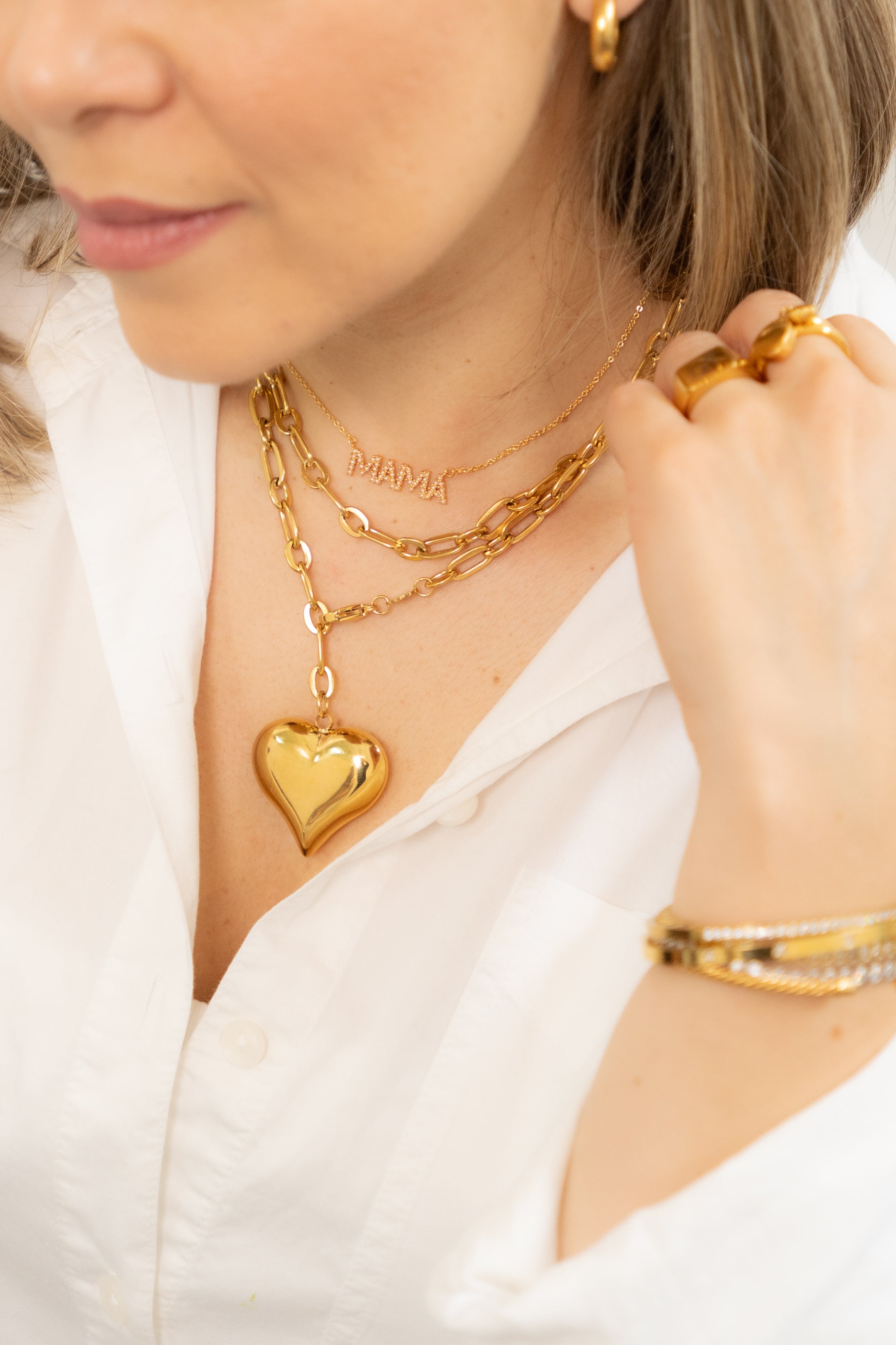 18K Gold Mama Pearl Necklace
