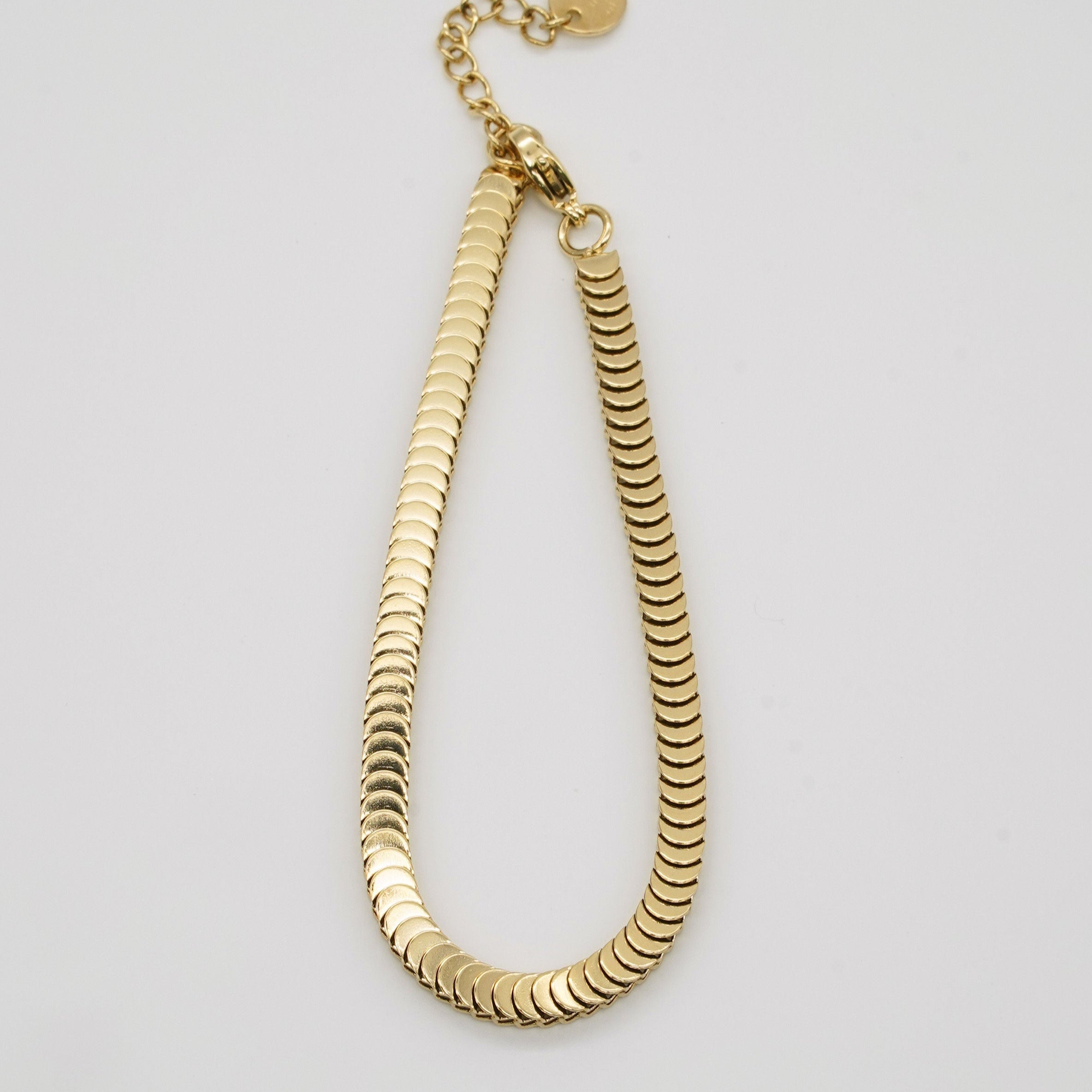 Gold Accordion Chain Bracelet