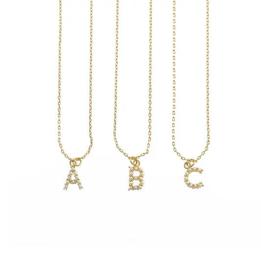 Dainty Love Pearl Initial Necklace SET X 16