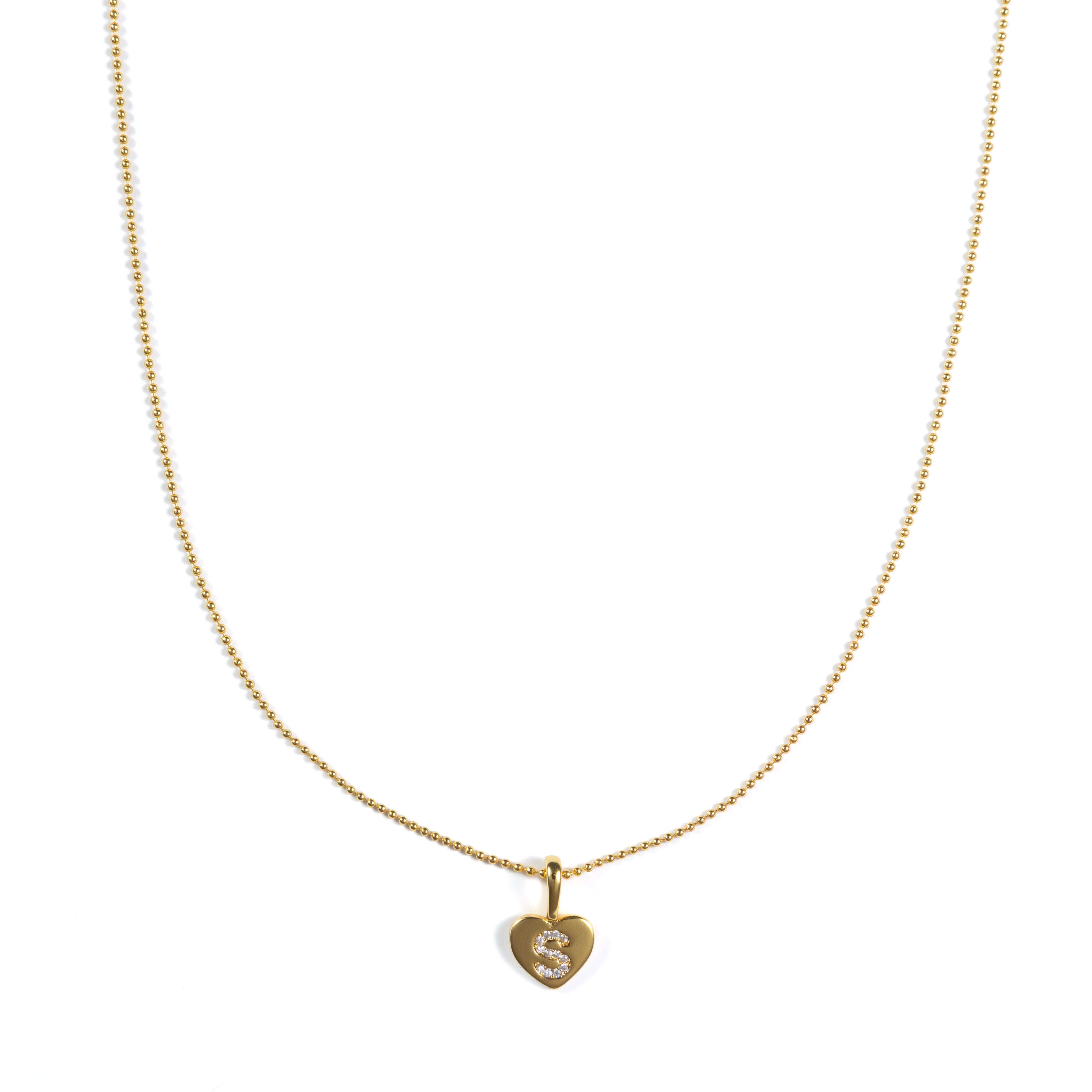 Heart Initial Necklace