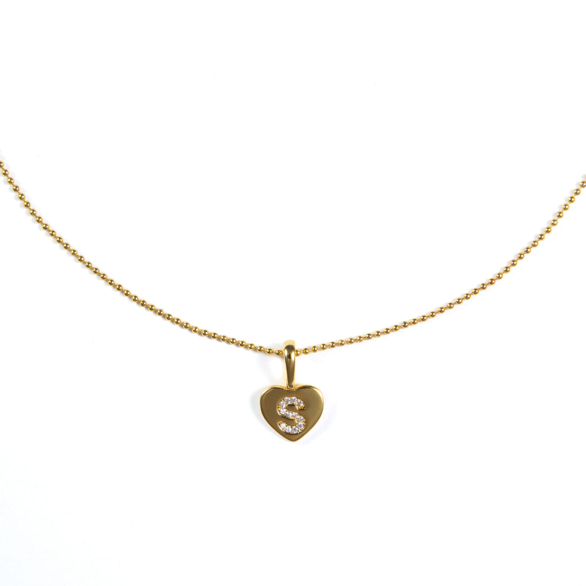 Heart Initial Necklace