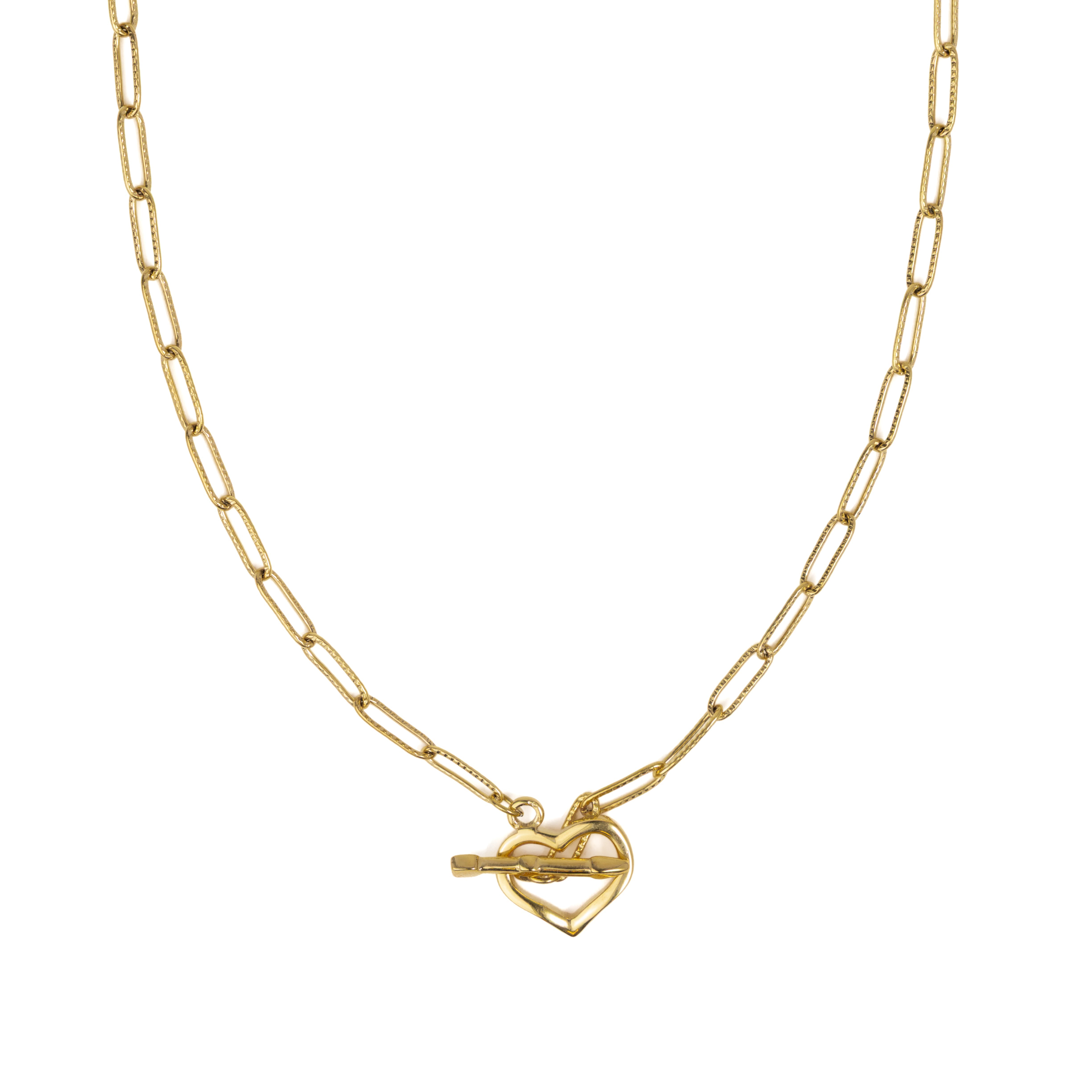 Waterproof Gold Heart Lock Pendant