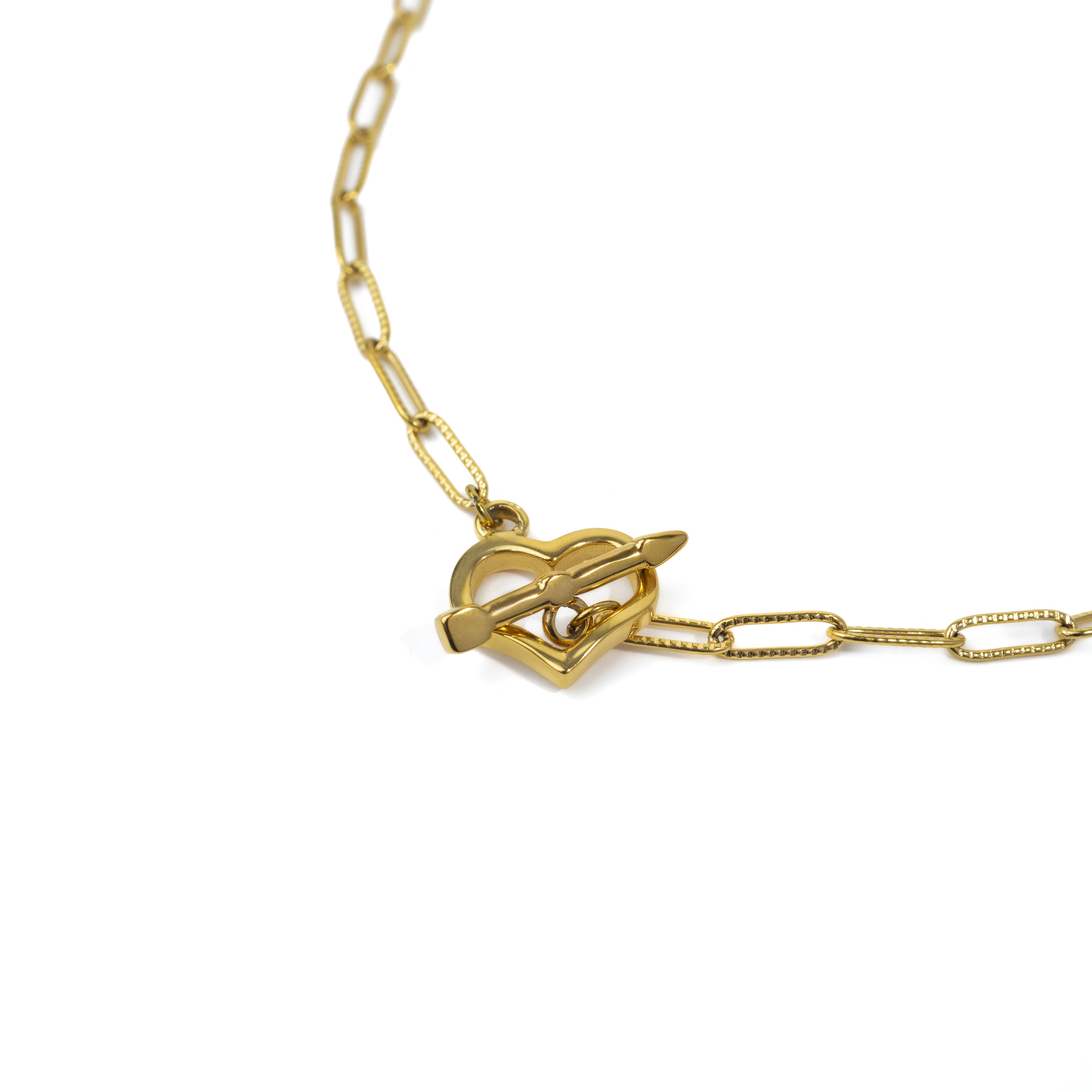 Waterproof Gold Heart Lock Pendant