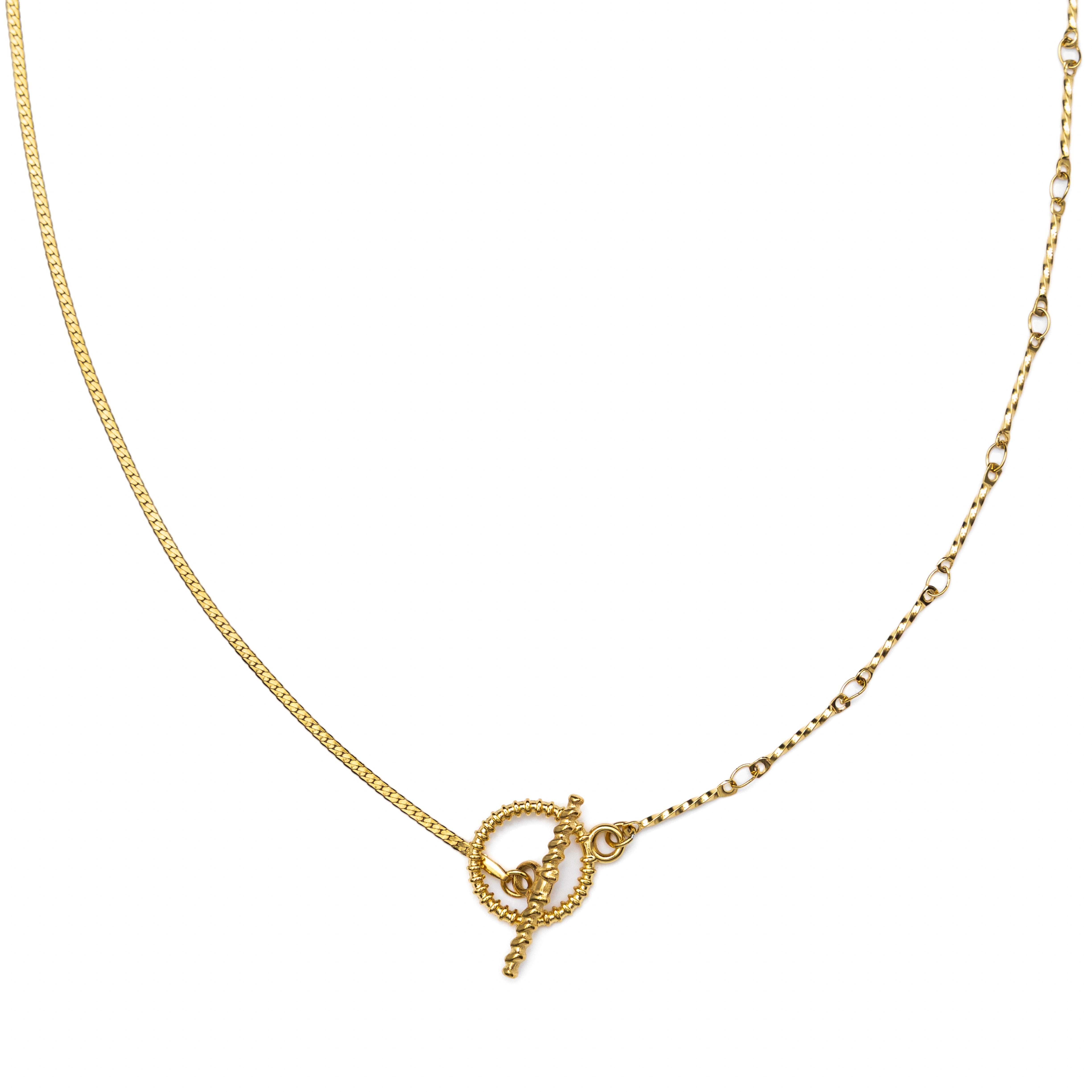Waterproof Gold Dainty Circle Pendant