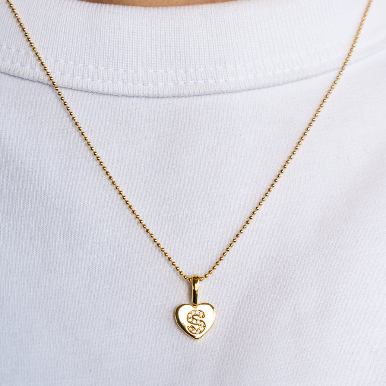 Heart Initial Necklace