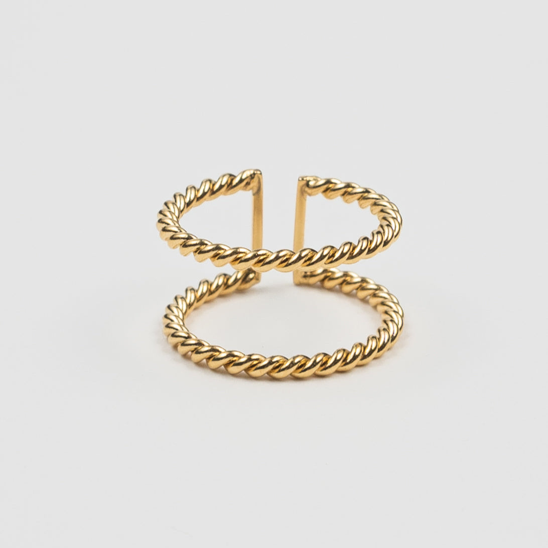 Twisted Aspen Double Ring