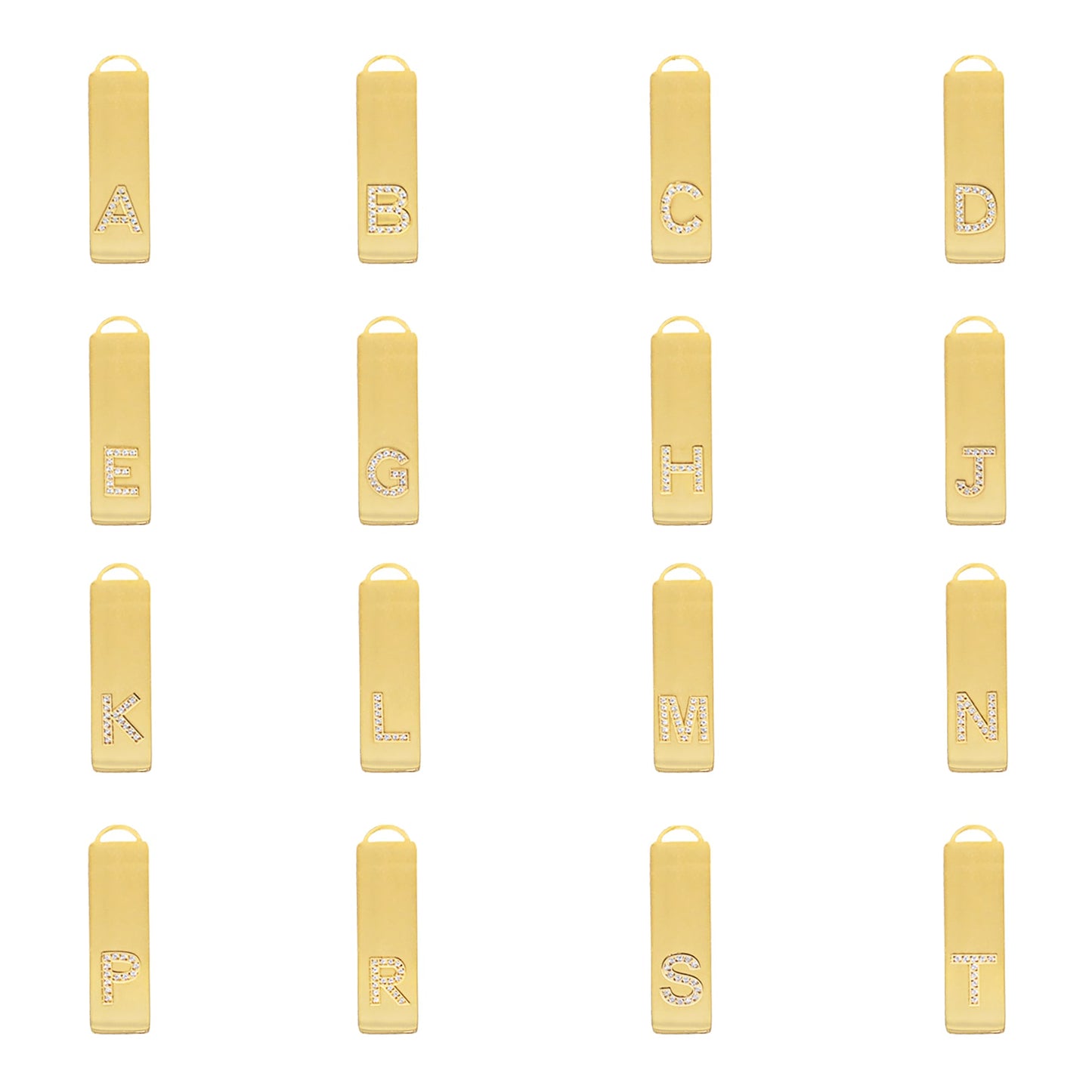 Initial Bar Necklace Set x 16