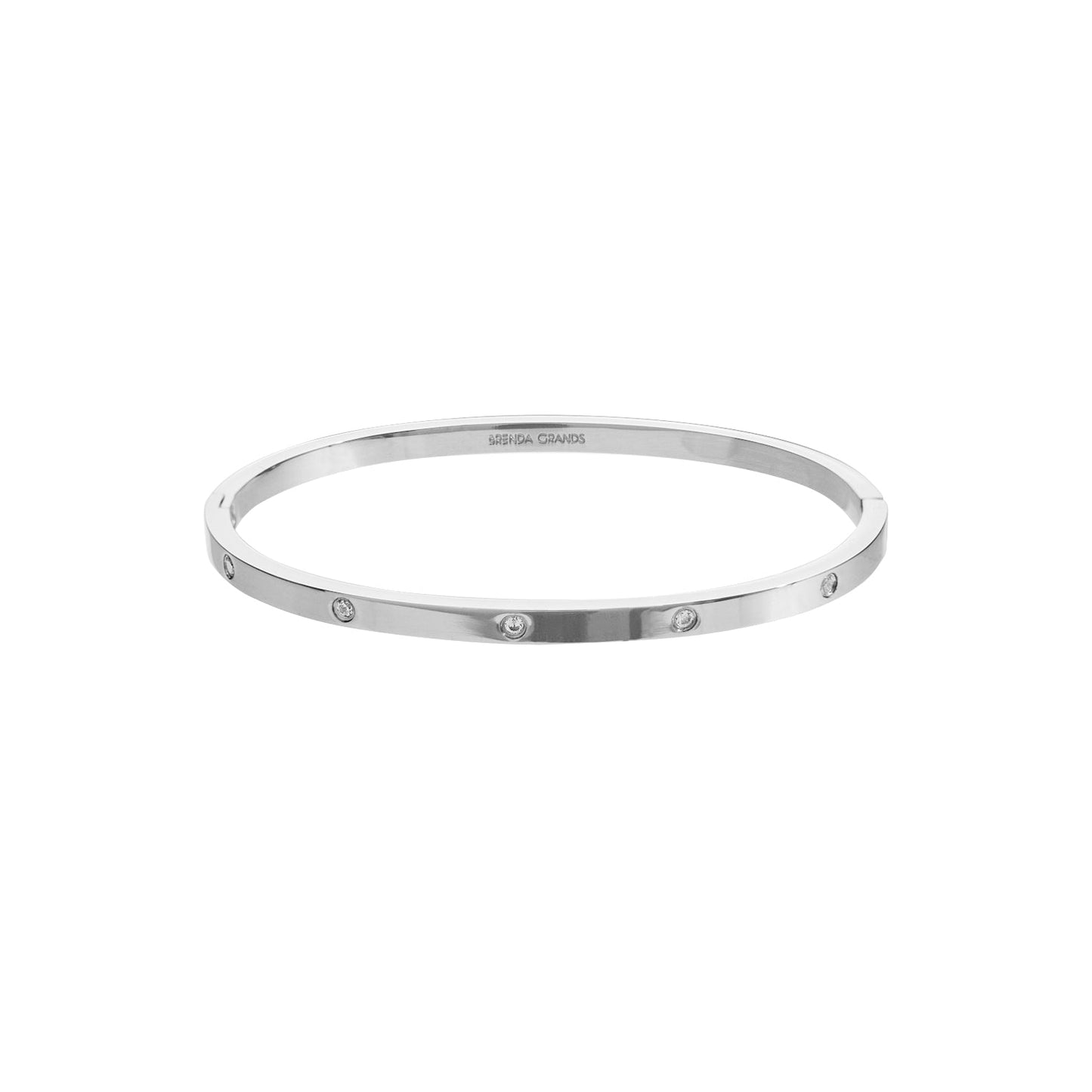 Diamond Bangle, Silver