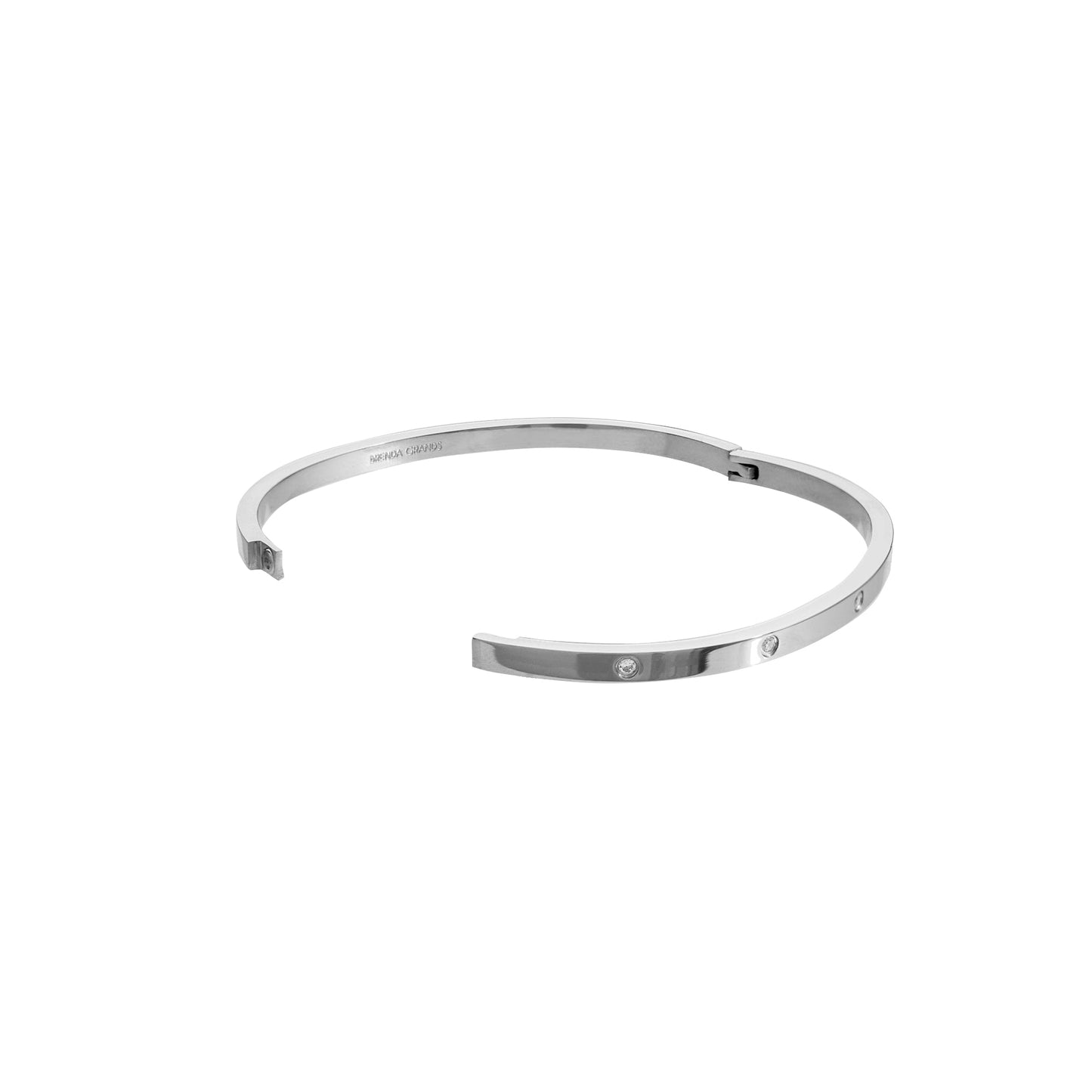 Diamond Bangle, Silver