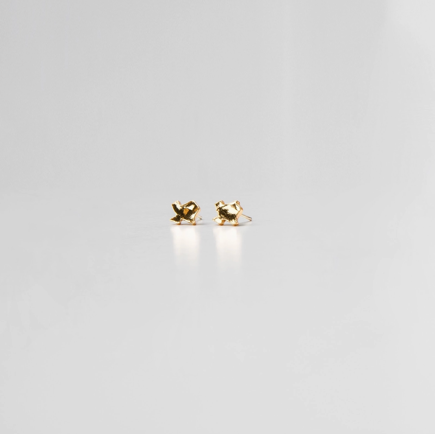 24K Gold Hammered Texas Studs