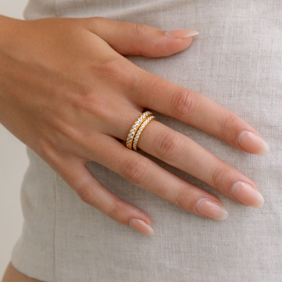 Waterproof Dainty Tennis Ring