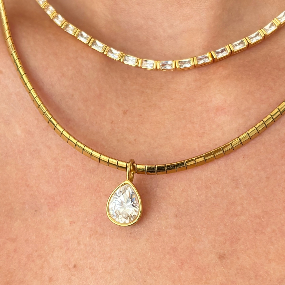 Pear Crystal Charm