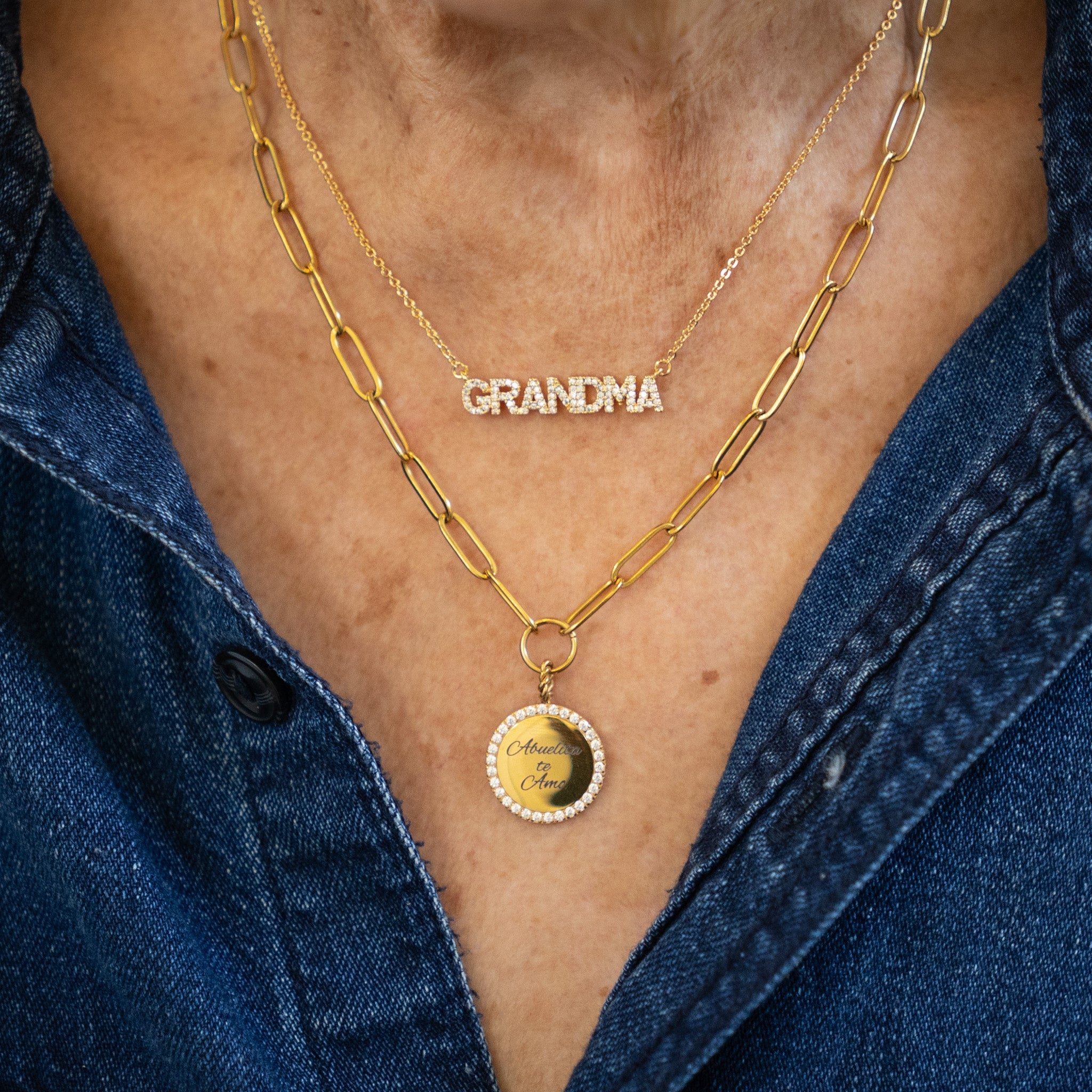 18K Gold Grandma Necklace
