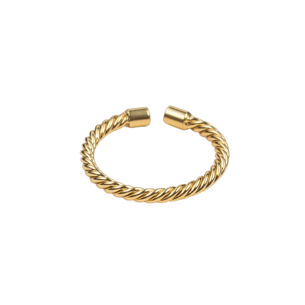 Waterproof Gold Twisted Mini Ring