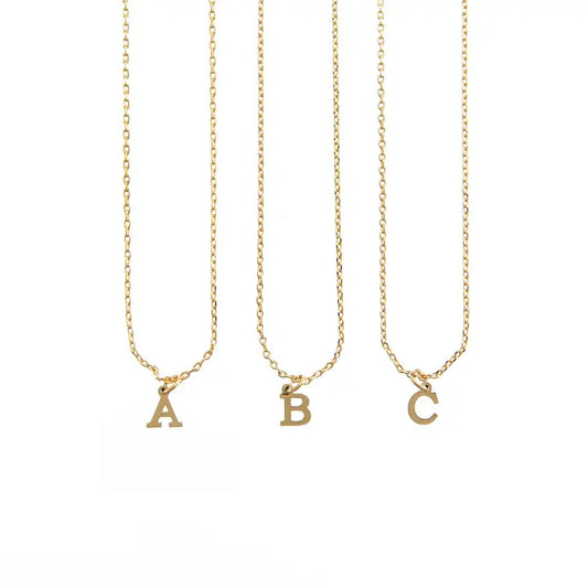 Waterproof Dainty Love Initial Necklace Set X 16