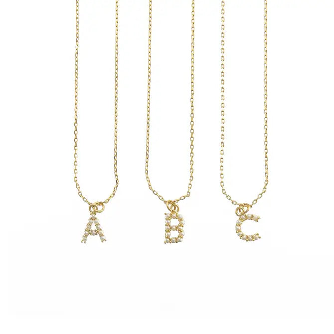 Dainty Love Pearl Initial Necklace SET X 16