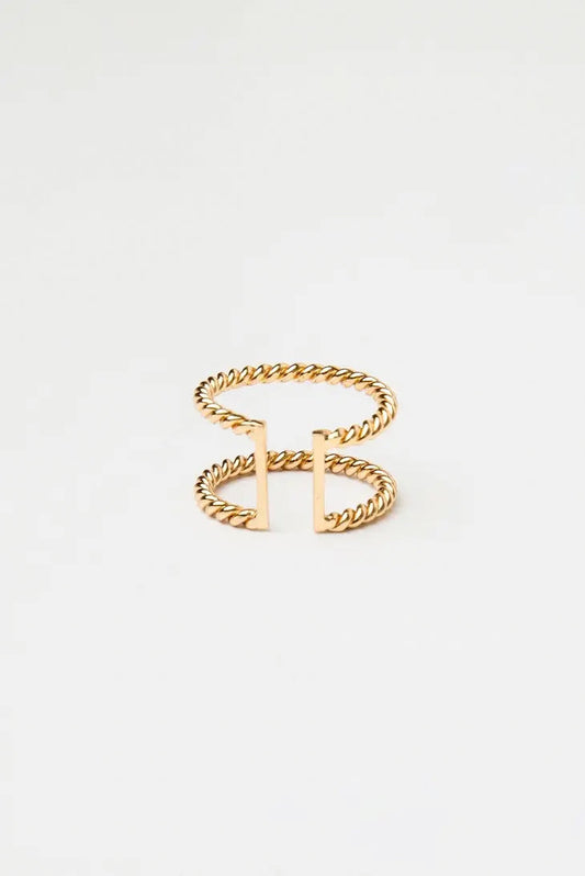 Twisted Aspen Double Ring