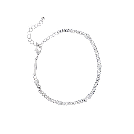 Silver CZ Dainty Bracelet