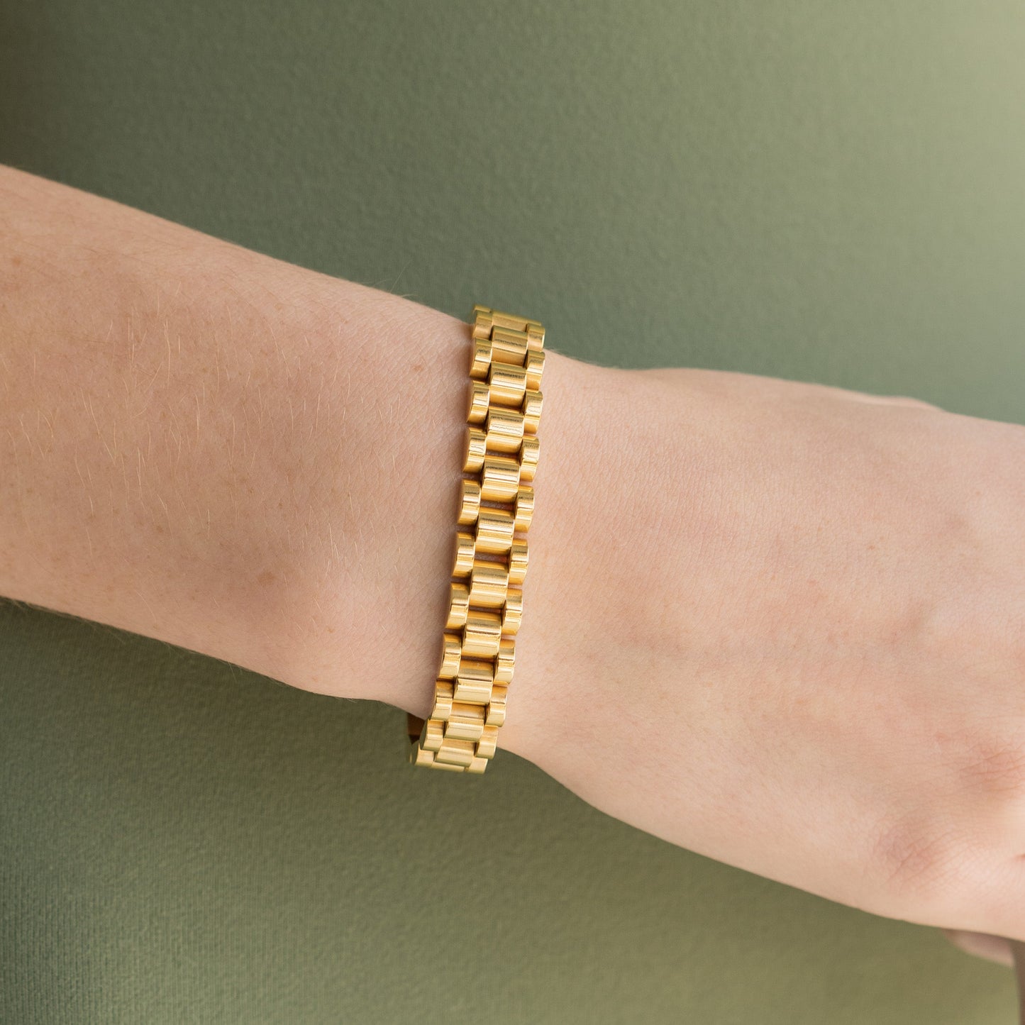 Gold Watch Band Bracelet